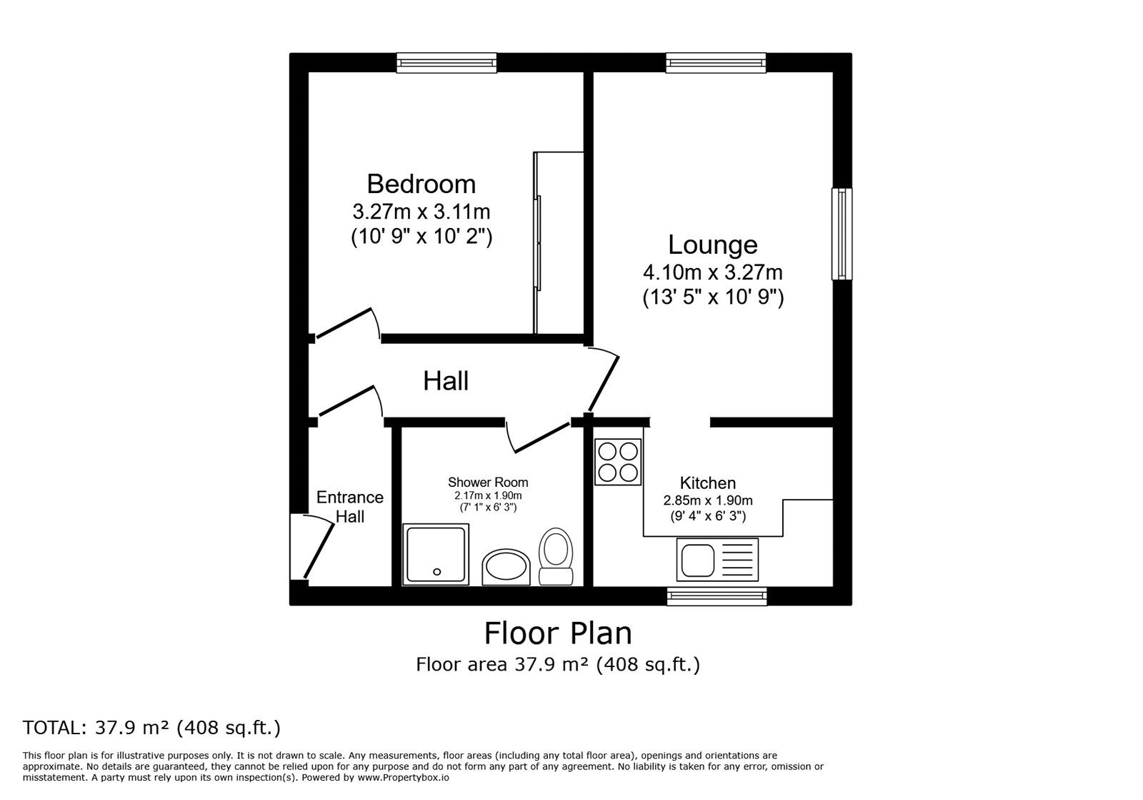 Floorplan of 1 bedroom  Flat for sale, Coxford Road, Southampton, Hampshire, SO16