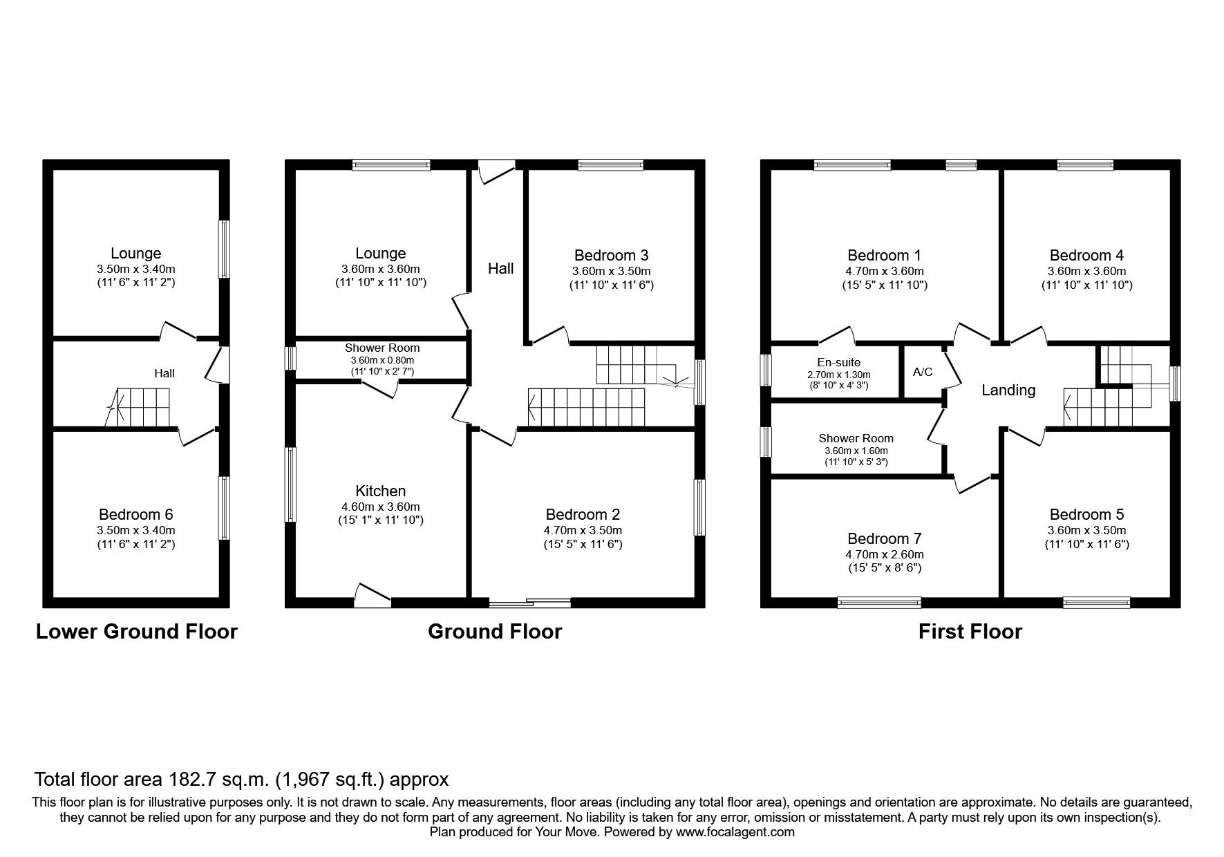 Floorplan of 7 bedroom Detached House to rent, Chamberlain Road, Southampton, Hampshire, SO17