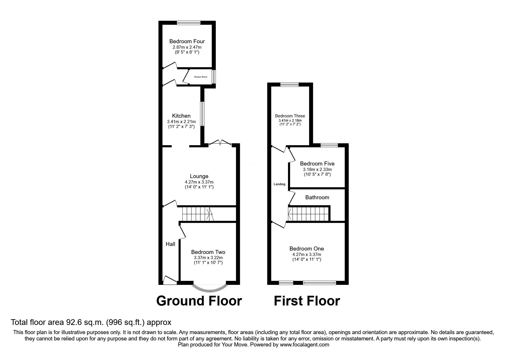 Floorplan of 5 bedroom Mid Terrace House for sale, Milton Road, Southampton, Hampshire, SO15