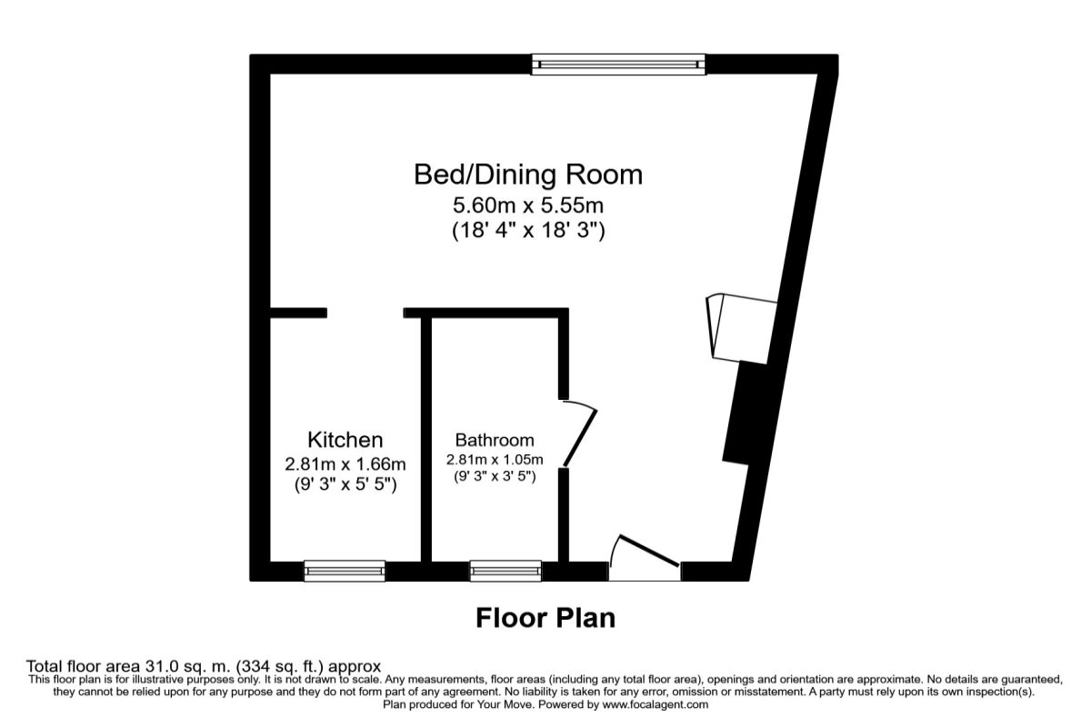 Floorplan of  Flat to rent, 244 Fawcett Road, Southsea, Hampshire, PO4