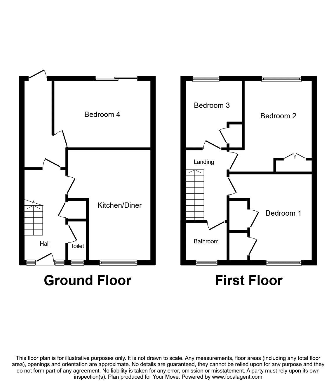 Floorplan of 4 bedroom  House to rent, St. Pauls Road, Southsea, Portsmouth, PO5