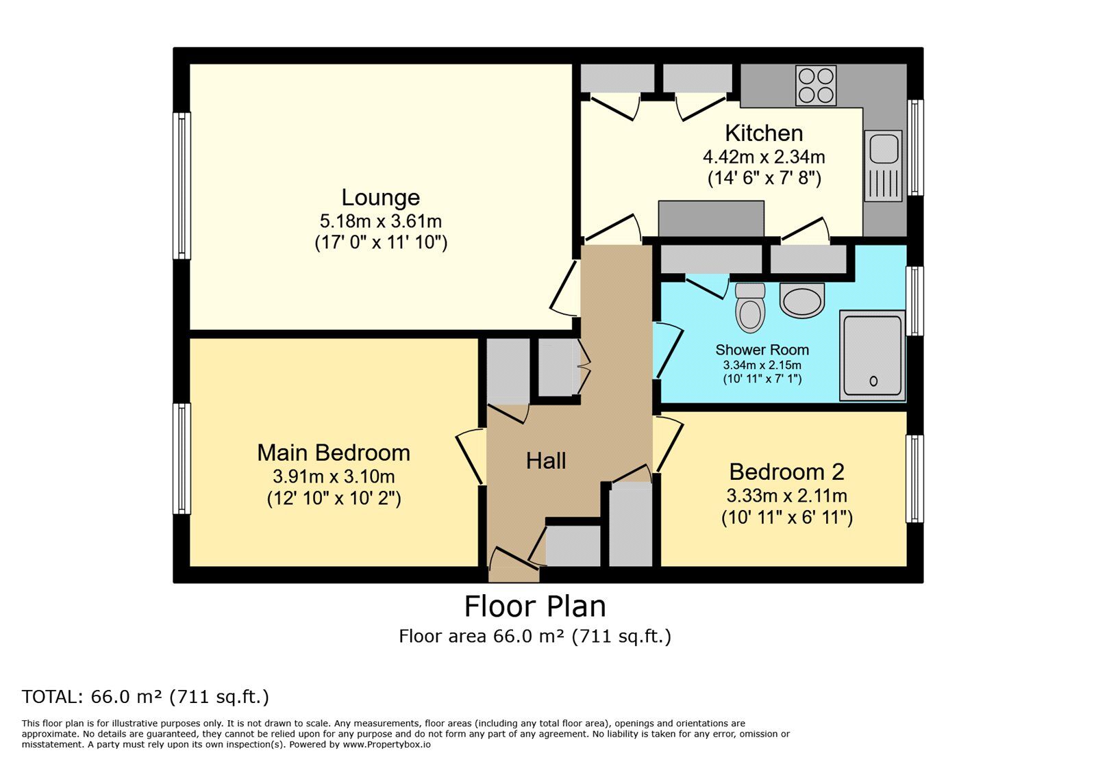 Floorplan of 2 bedroom  Flat for sale, Clarence Parade, Southsea, Hampshire, PO5