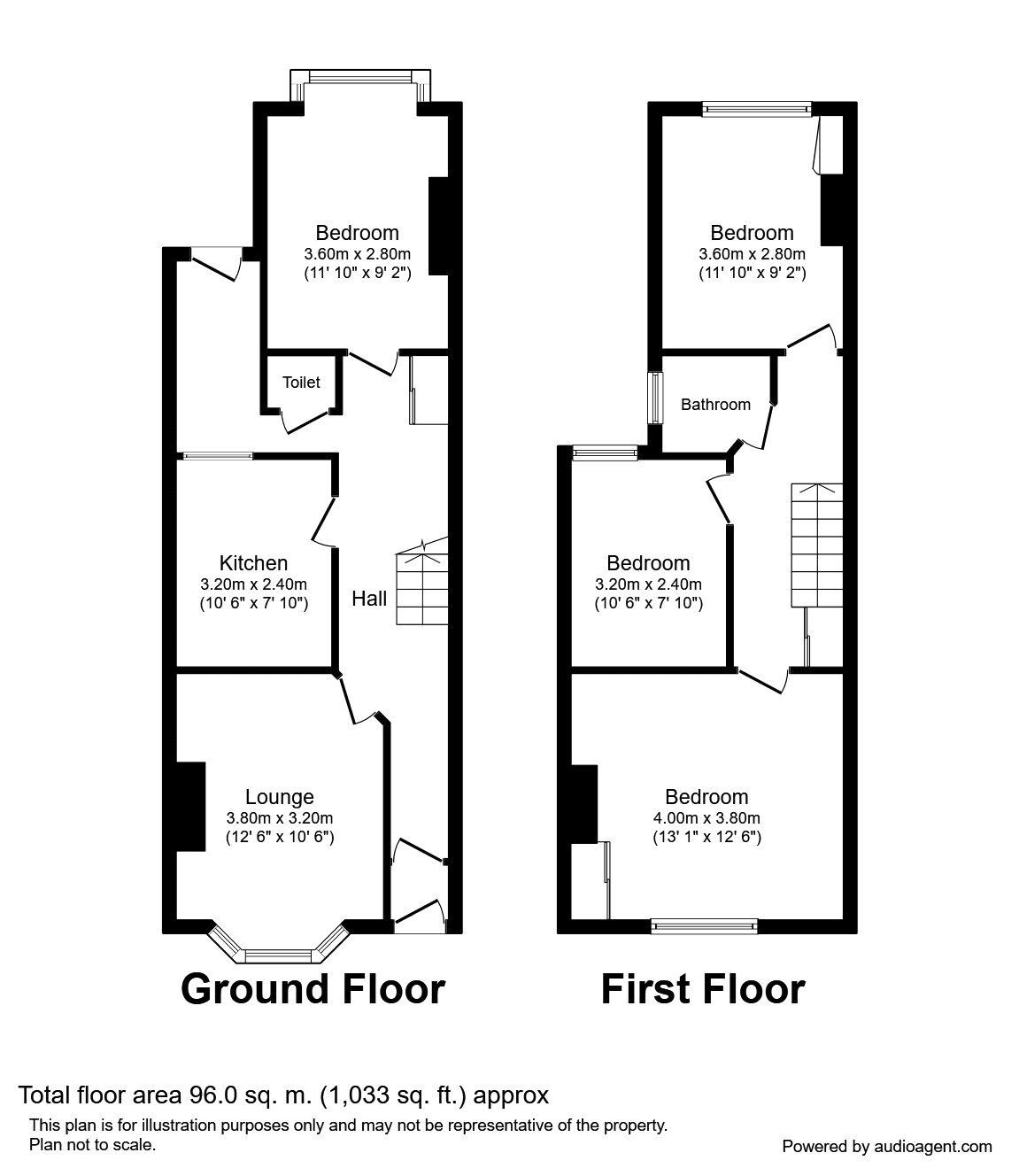 Floorplan of 4 bedroom  House to rent, Mafeking Road, Southsea, Hampshire, PO4