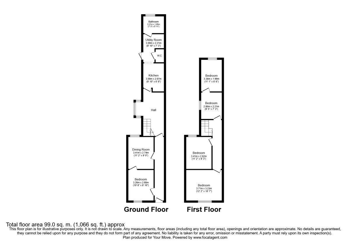 Floorplan of 5 bedroom  House to rent, Exmouth Road, Southsea, Hampshire, PO5