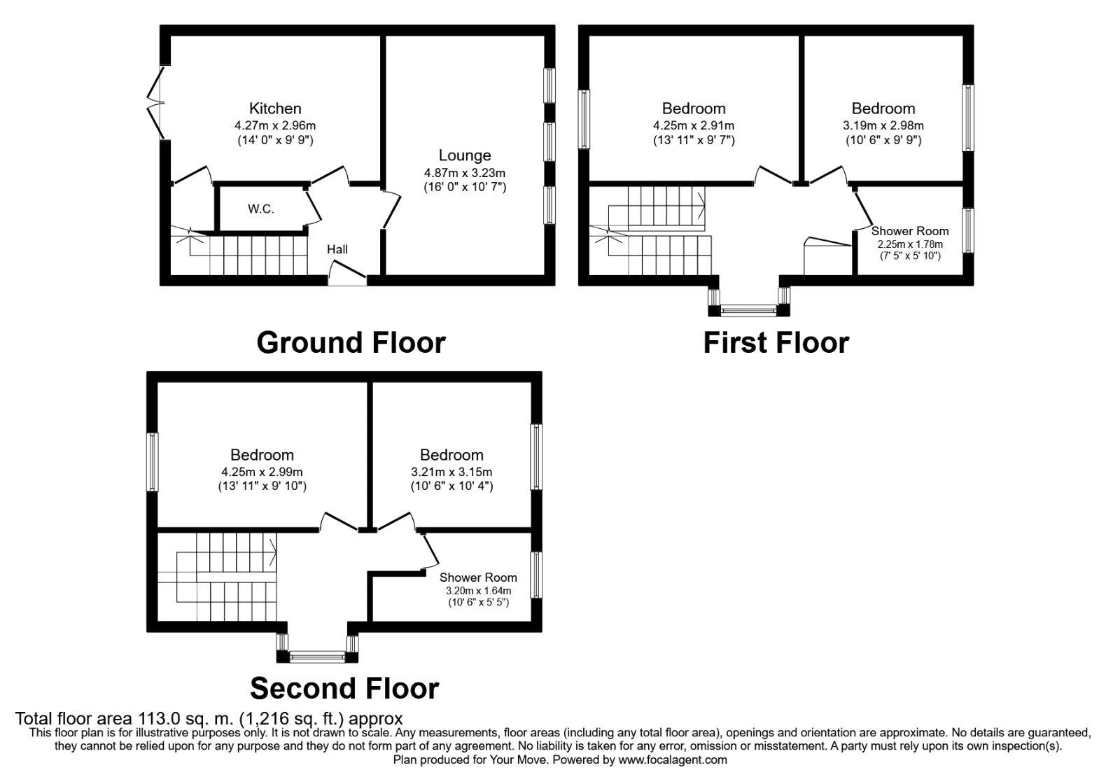 Floorplan of 4 bedroom  House to rent, Cumberland Street, Portsmouth, Hampshire, PO1