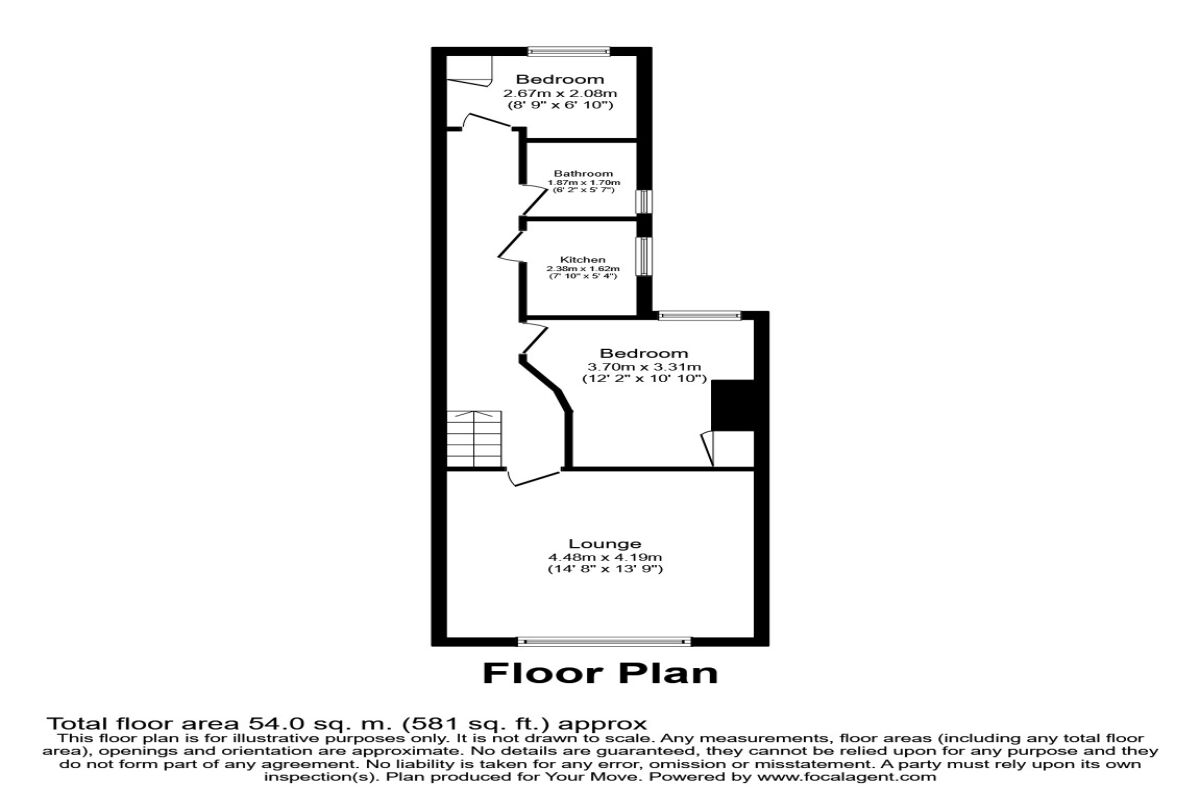 Floorplan of 2 bedroom  Flat for sale, St. Andrews Road, Southsea, Hampshire, PO5