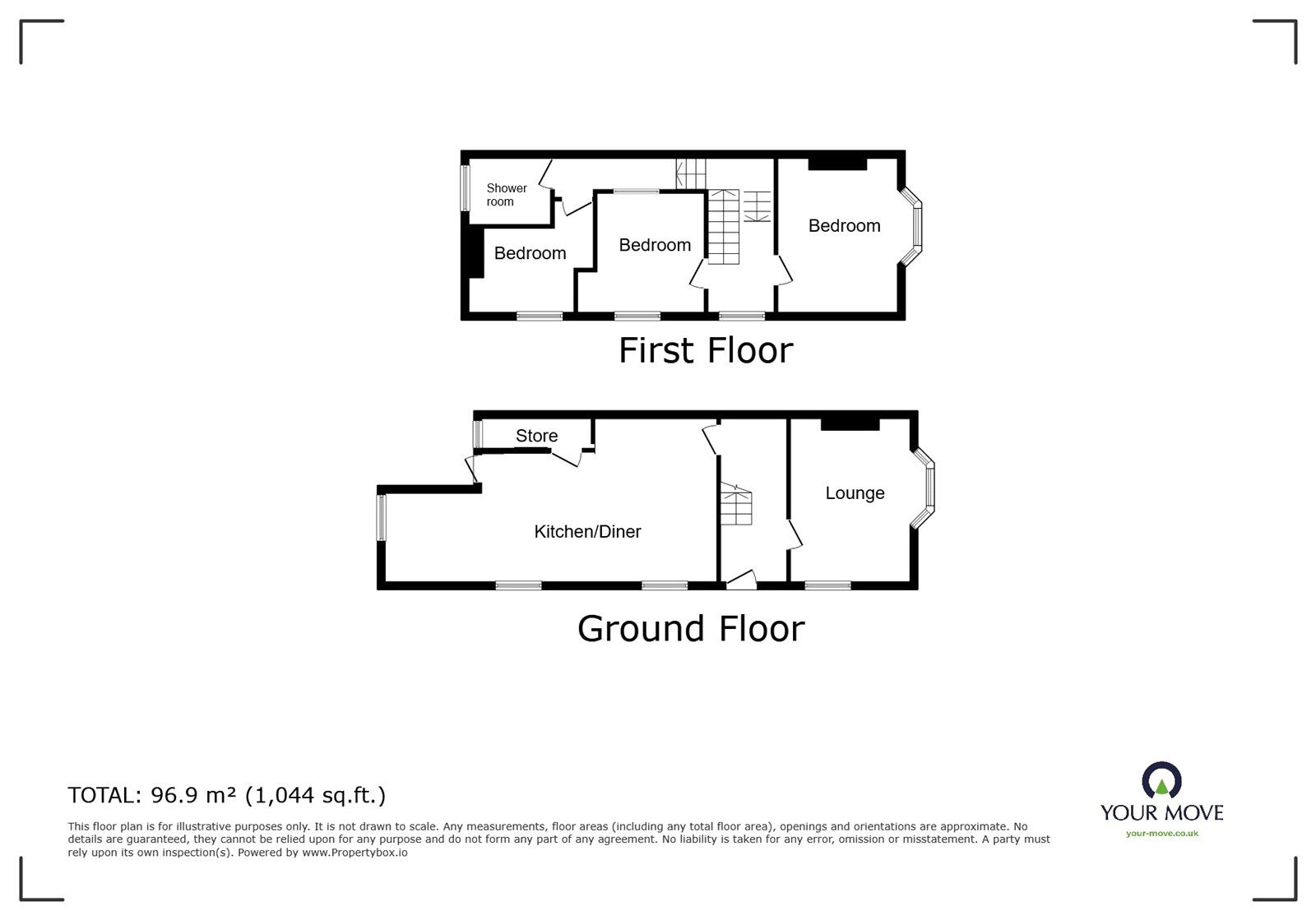 Floorplan of 3 bedroom Semi Detached House for sale, Lawrence Road, Southsea, Hampshire, PO5