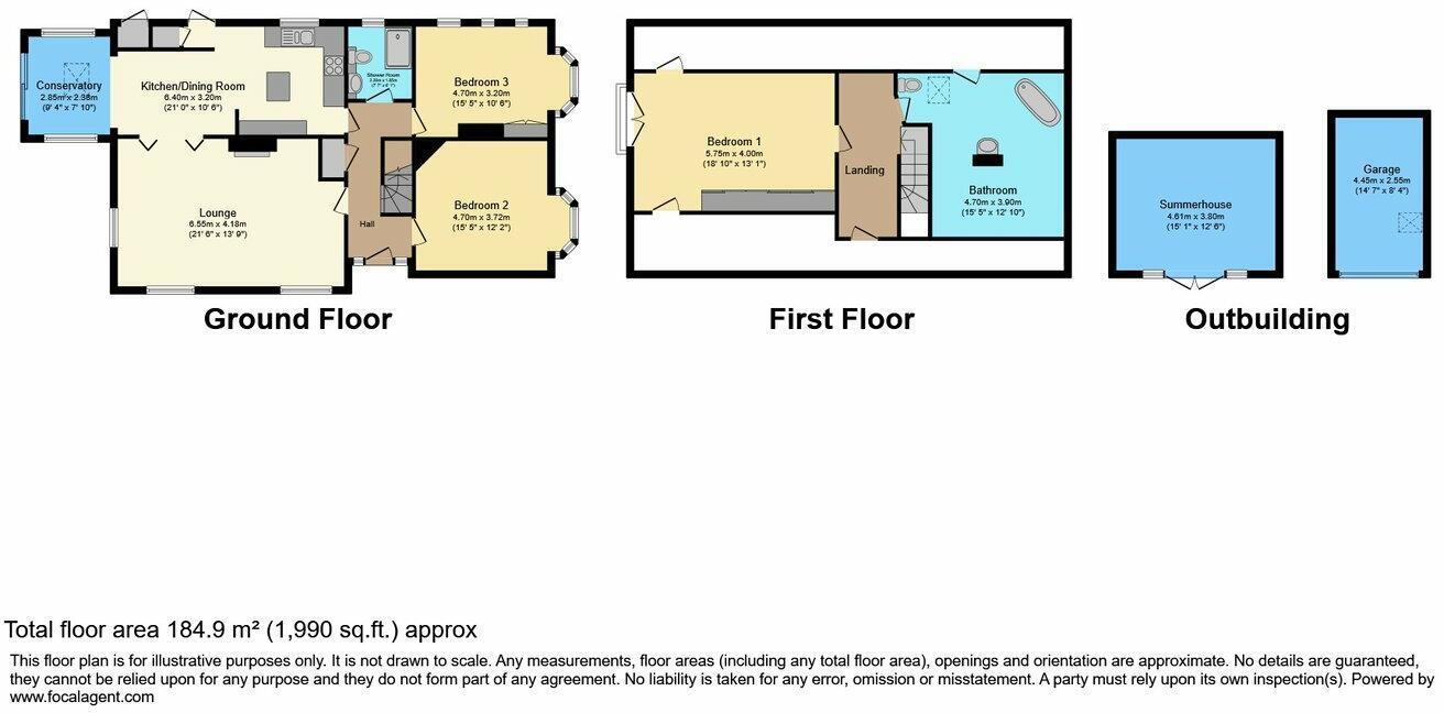 Floorplan of 3 bedroom Detached Bungalow for sale, Cross Way, Hampshire, PO9