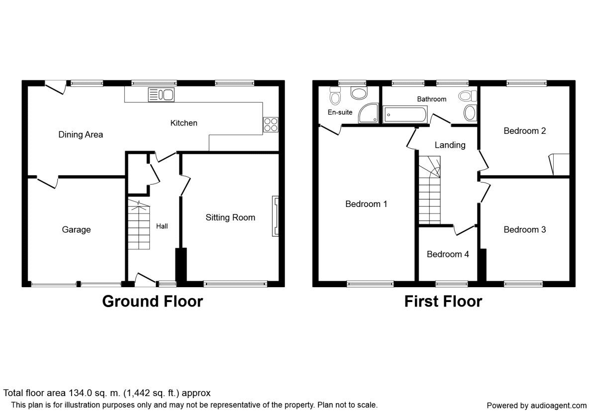 Floorplan of 4 bedroom Semi Detached House for sale, Burnside, Waterlooville, Hampshire, PO7