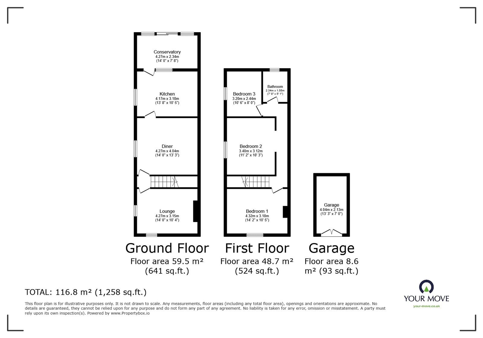 Floorplan of 3 bedroom End Terrace House for sale, Renny Road, Portsmouth, Hampshire, PO1