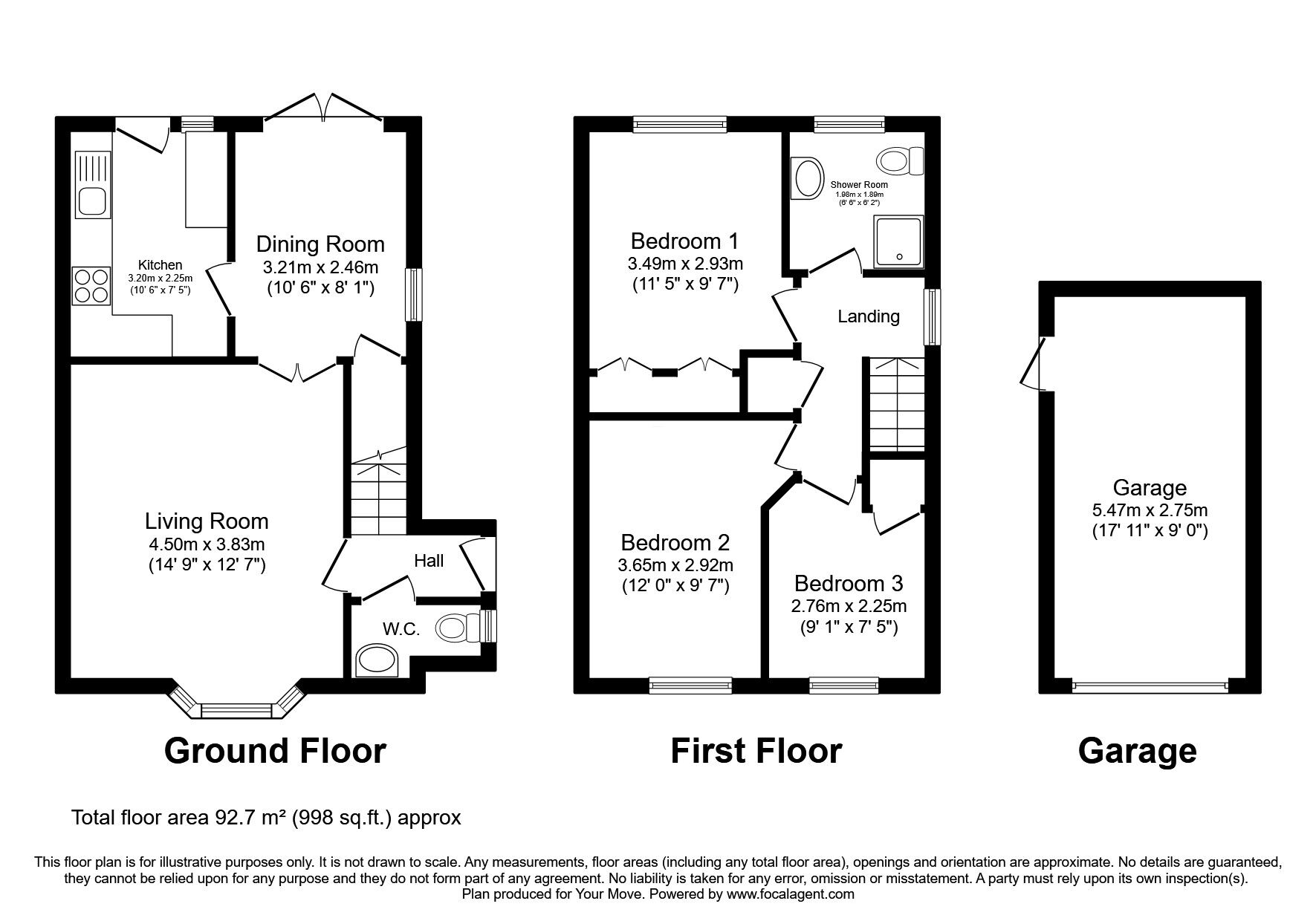 Floorplan of 3 bedroom Semi Detached House for sale, Town Burn, Stirling, Stirlingshire, FK7