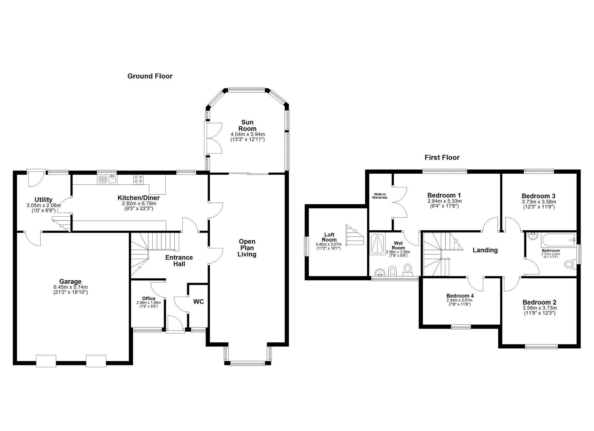 Floorplan of 4 bedroom Detached House for sale, Alice Well Villas, Sunderland, Tyne and Wear, SR4