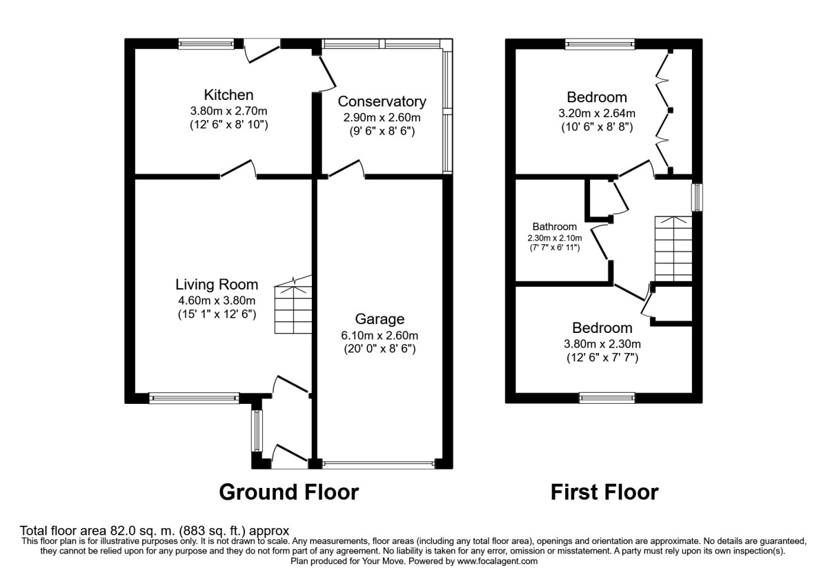 Floorplan of 2 bedroom Semi Detached House to rent, Weymouth Drive, Seaham, County Durham, SR7