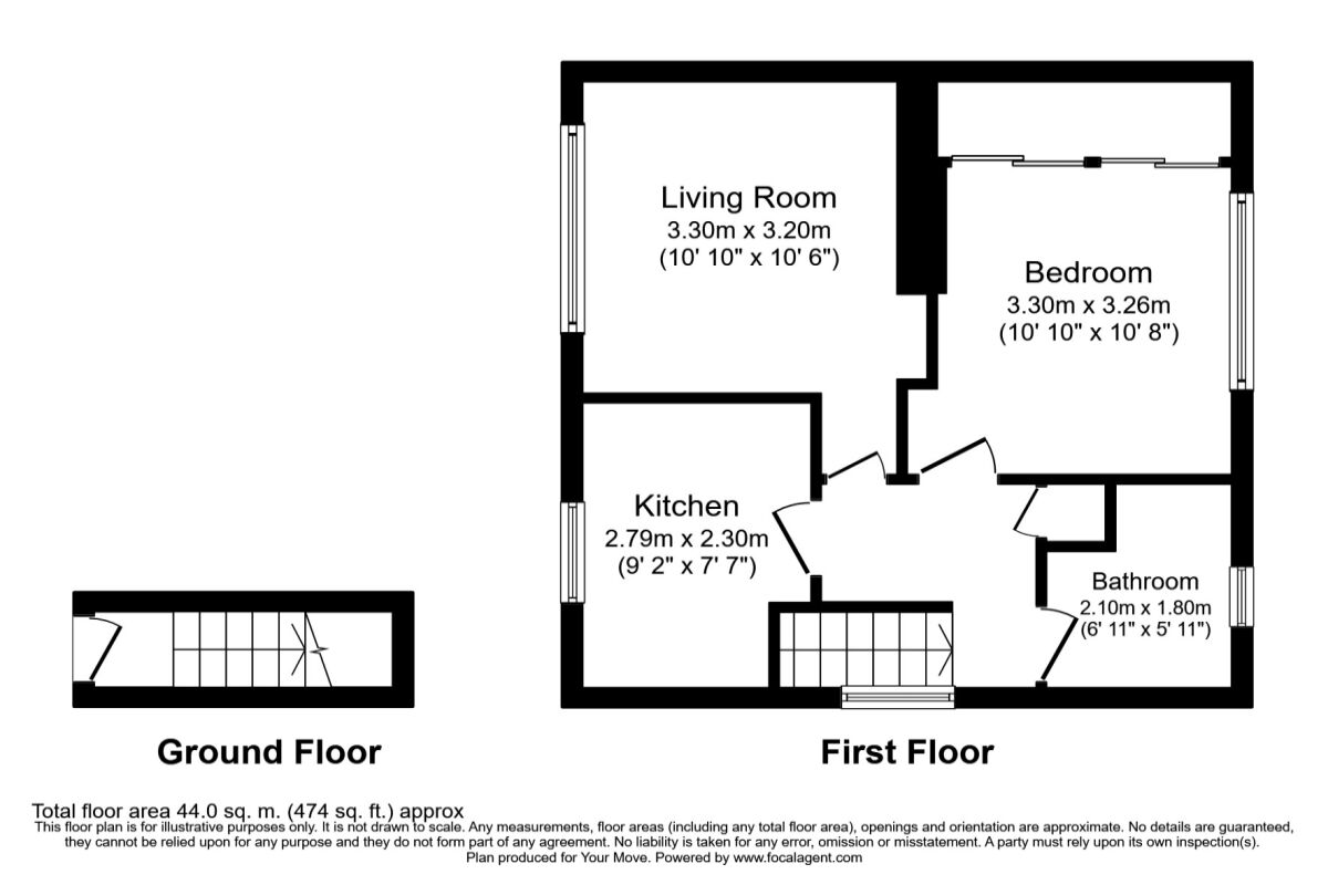 Floorplan of 1 bedroom  Flat to rent, Grindon Lane, Sunderland, SR3