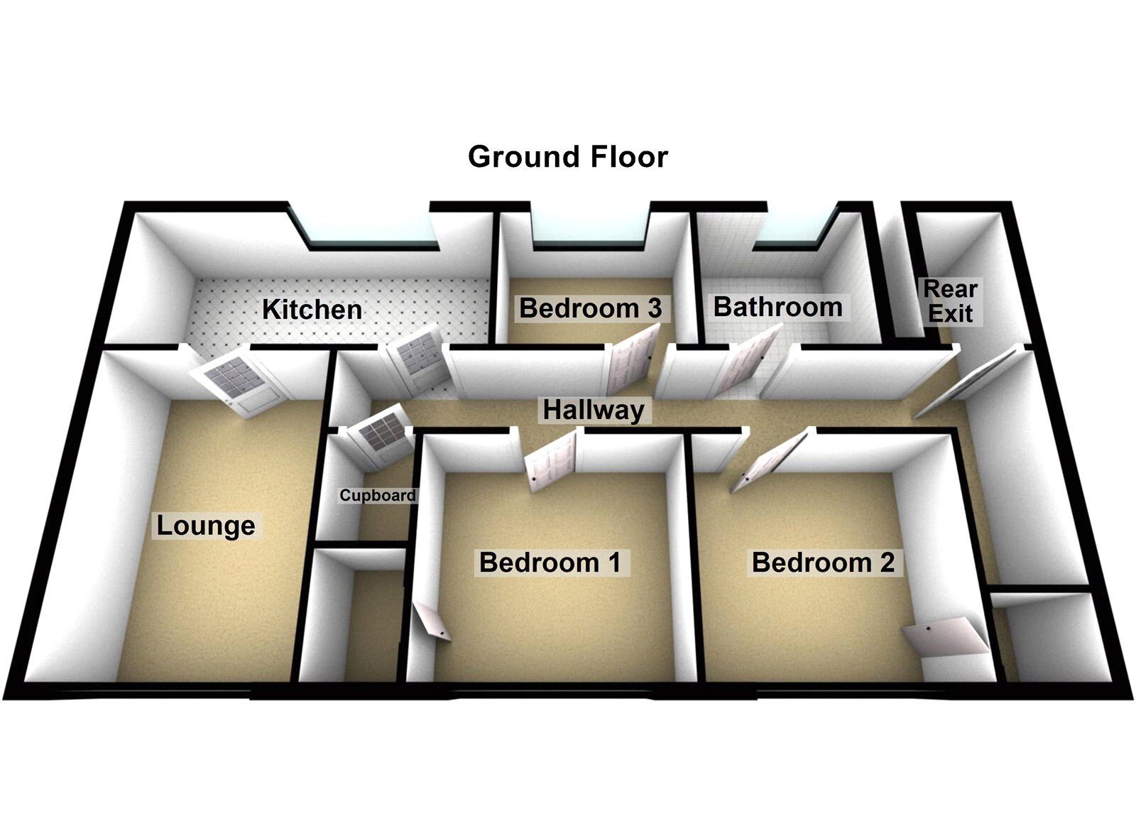 Floorplan of 3 bedroom  Flat to rent, Thorndale Road, Sunderland, Tyne and Wear, SR3