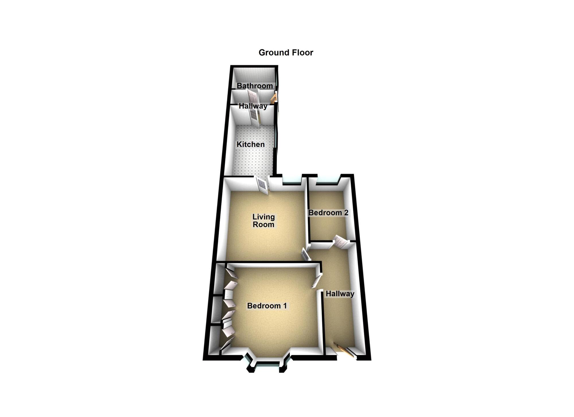 Floorplan of 2 bedroom Mid Terrace House for sale, Stansfield Street, Sunderland, Tyne and Wear, SR6