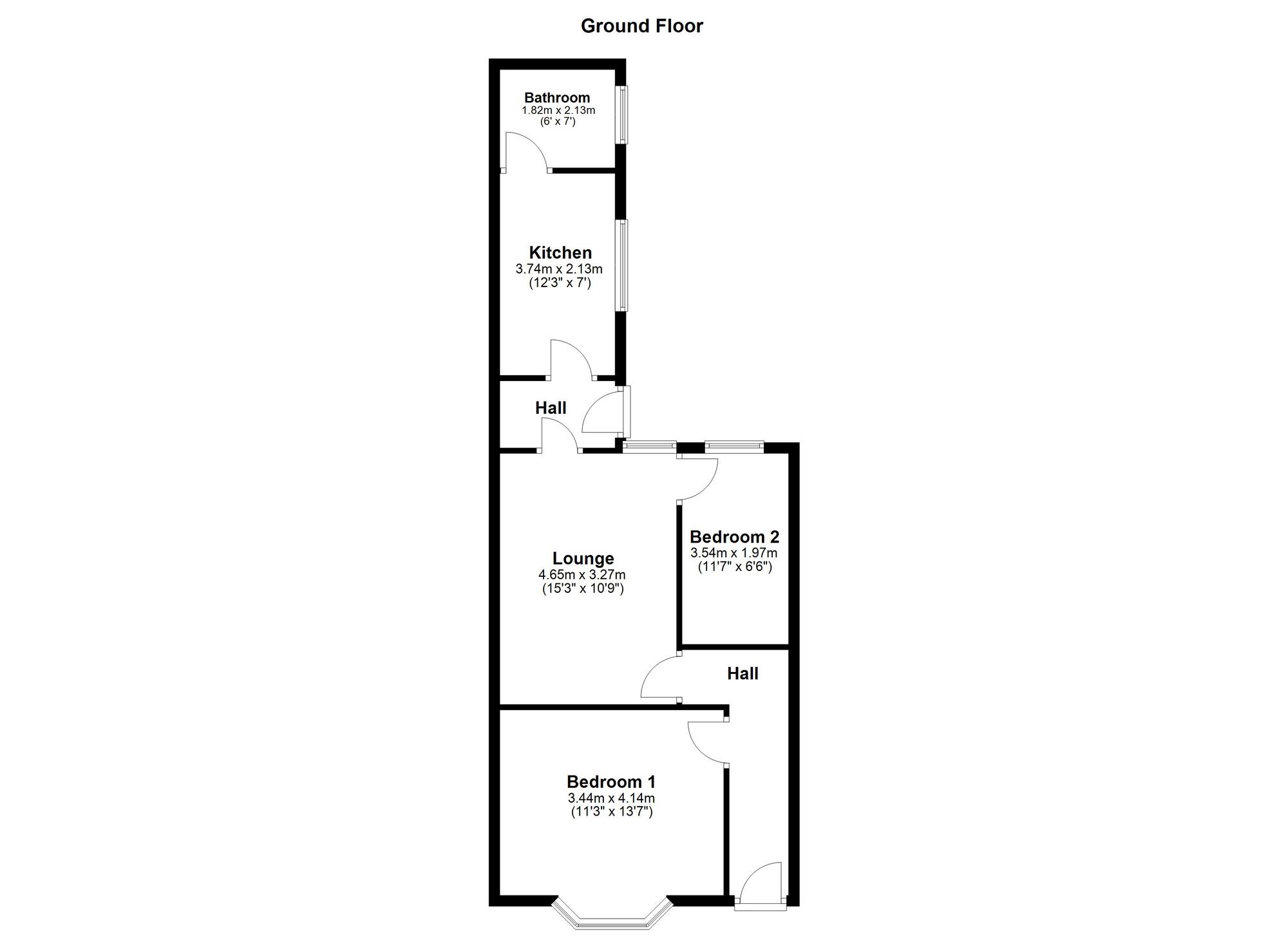 Floorplan of 2 bedroom Mid Terrace House for sale, St. Leonard Street, Sunderland, Tyne and Wear, SR2