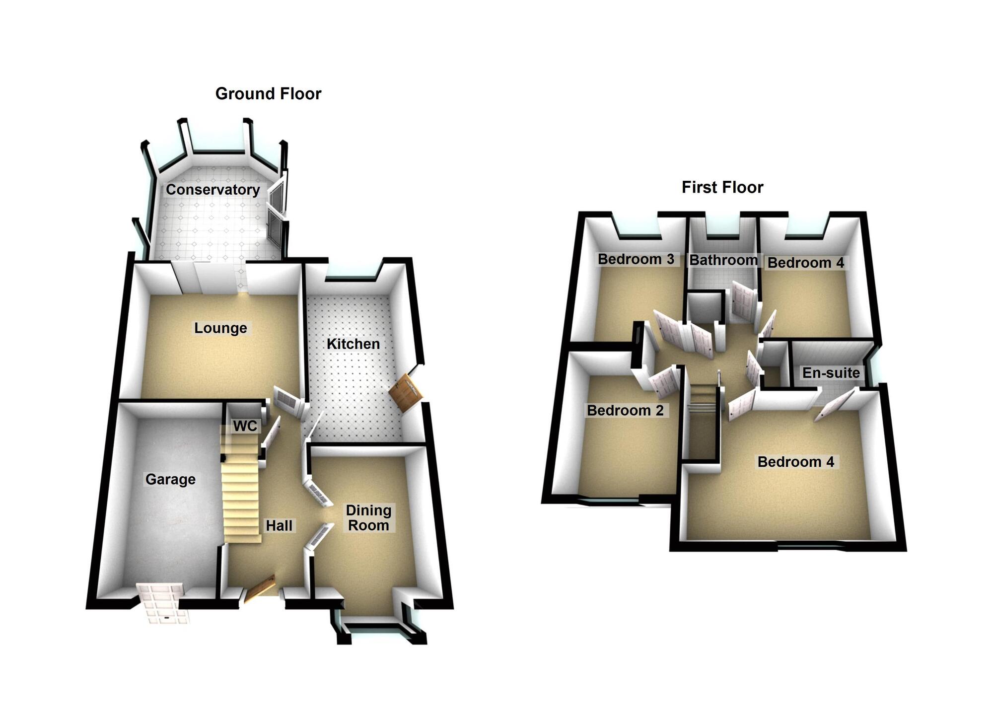 Floorplan of 4 bedroom Detached House for sale, Douglas Way, Murton, Durham, SR7