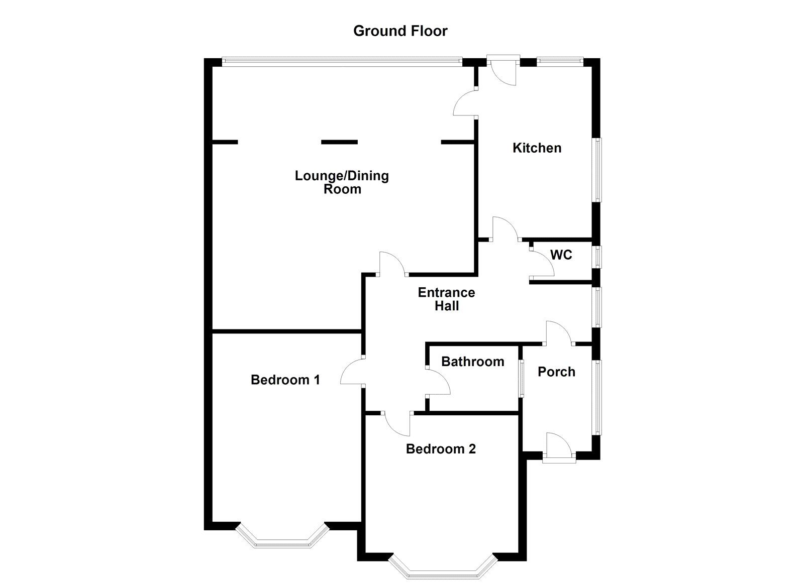 Floorplan of 2 bedroom Semi Detached Bungalow for sale, Priory Grove, Sunderland, Tyne and Wear, SR4