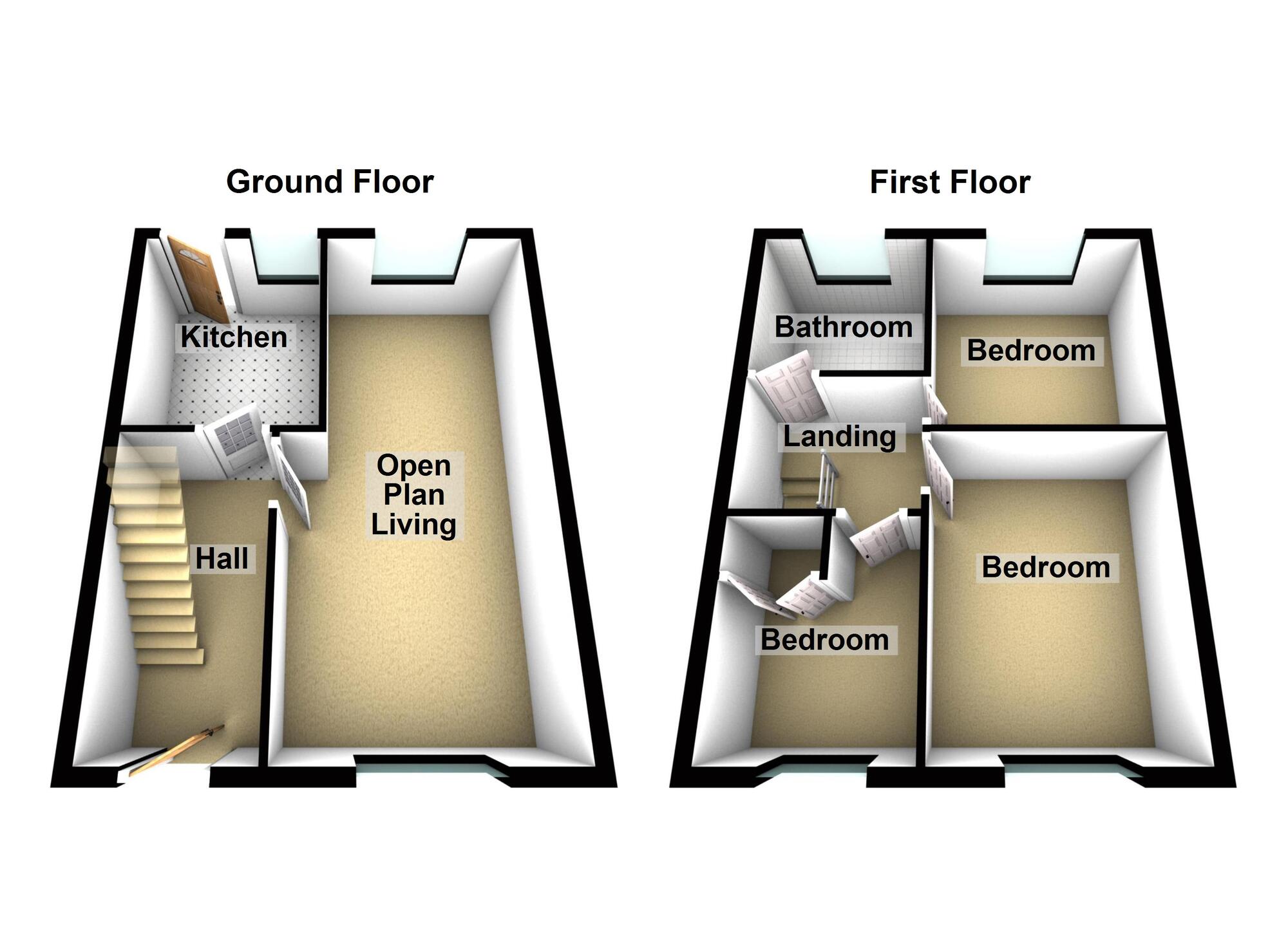 Floorplan of 3 bedroom End Terrace House for sale, Smith Street South, Sunderland, Tyne and Wear, SR2