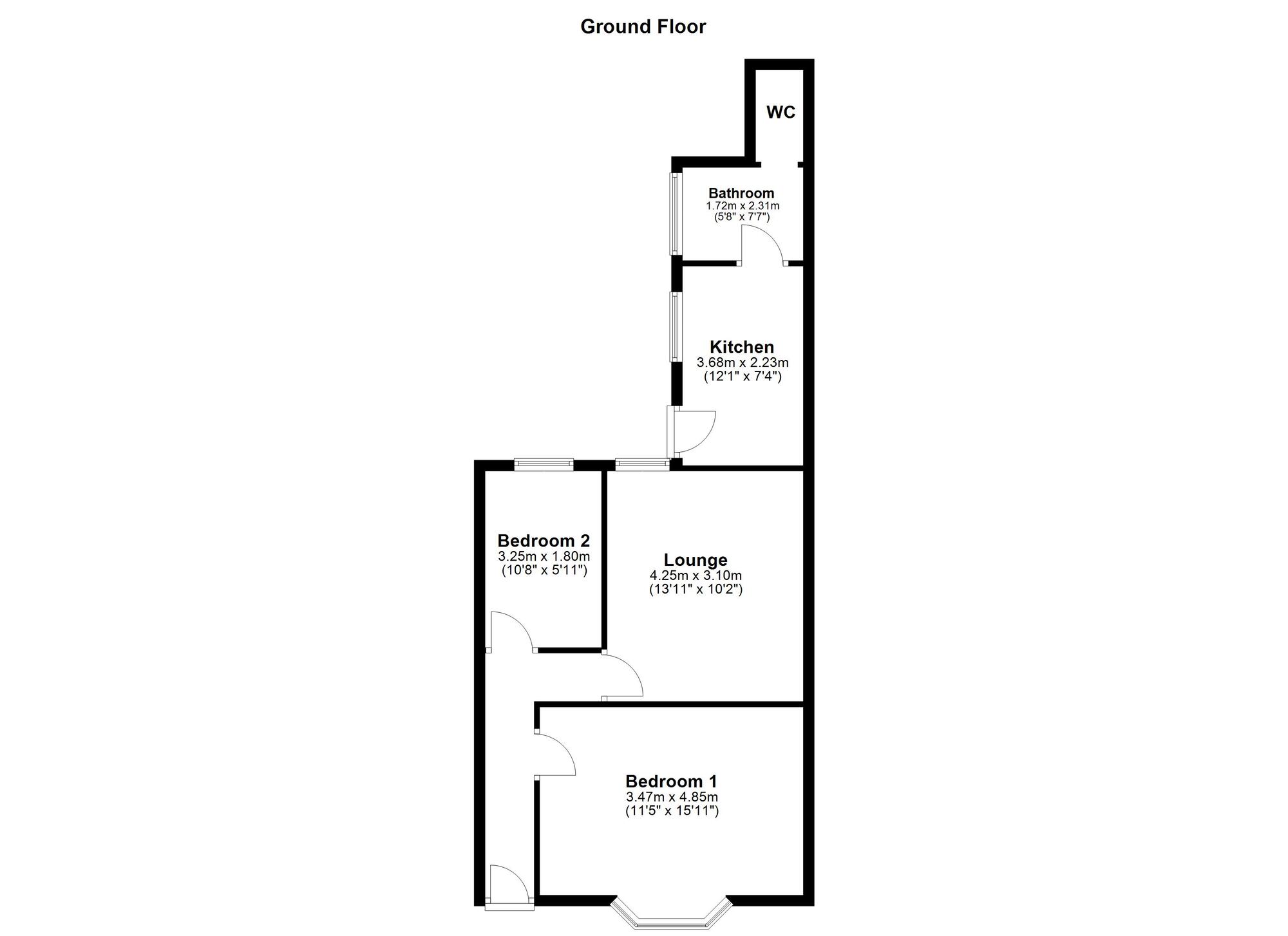 Floorplan of 2 bedroom Mid Terrace House for sale, Canon Cockin Street, Sunderland, Tyne and Wear, SR2