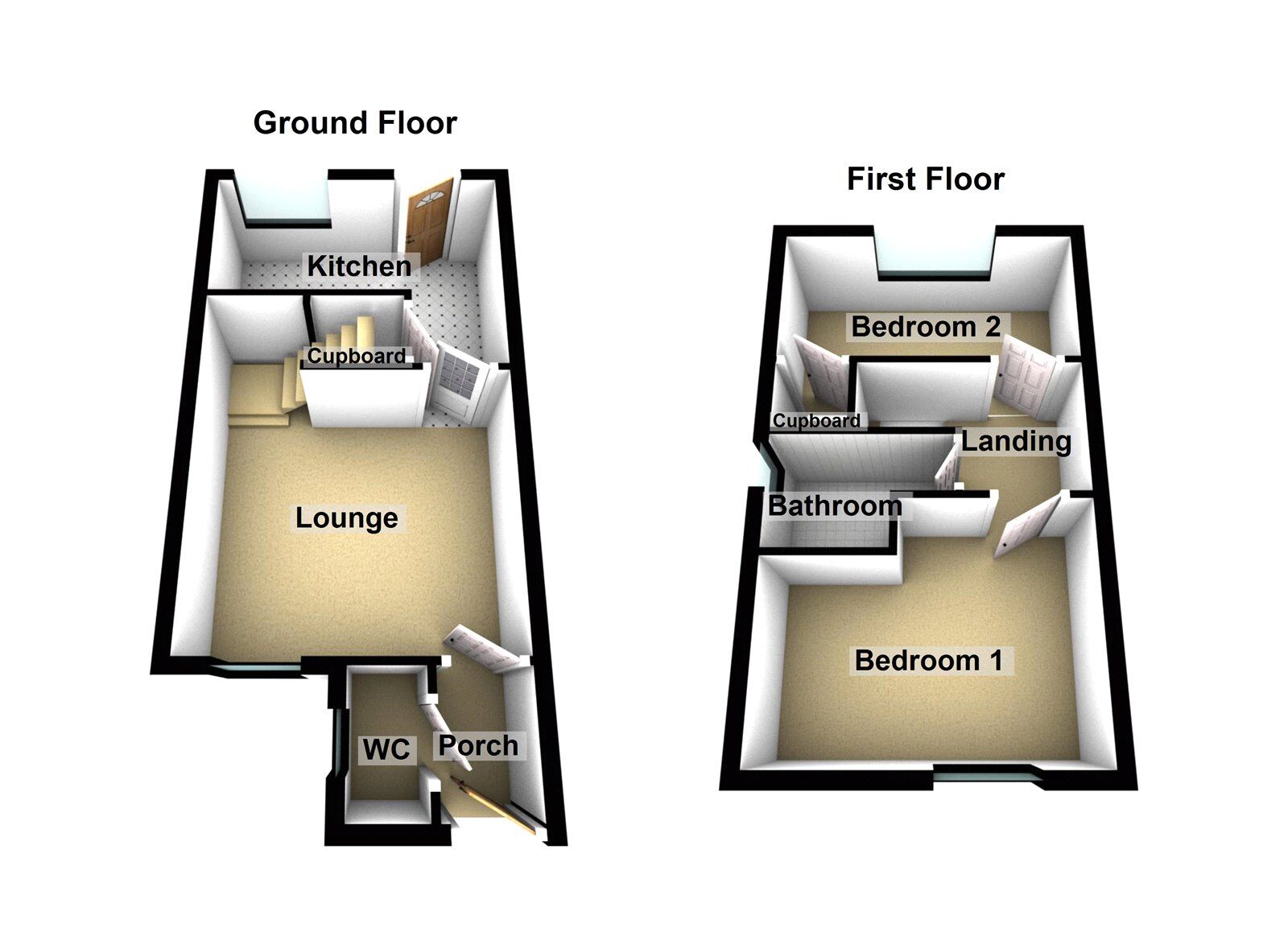 Floorplan of 2 bedroom Semi Detached House for sale, Forest Road, Sunderland, Tyne and Wear, SR4