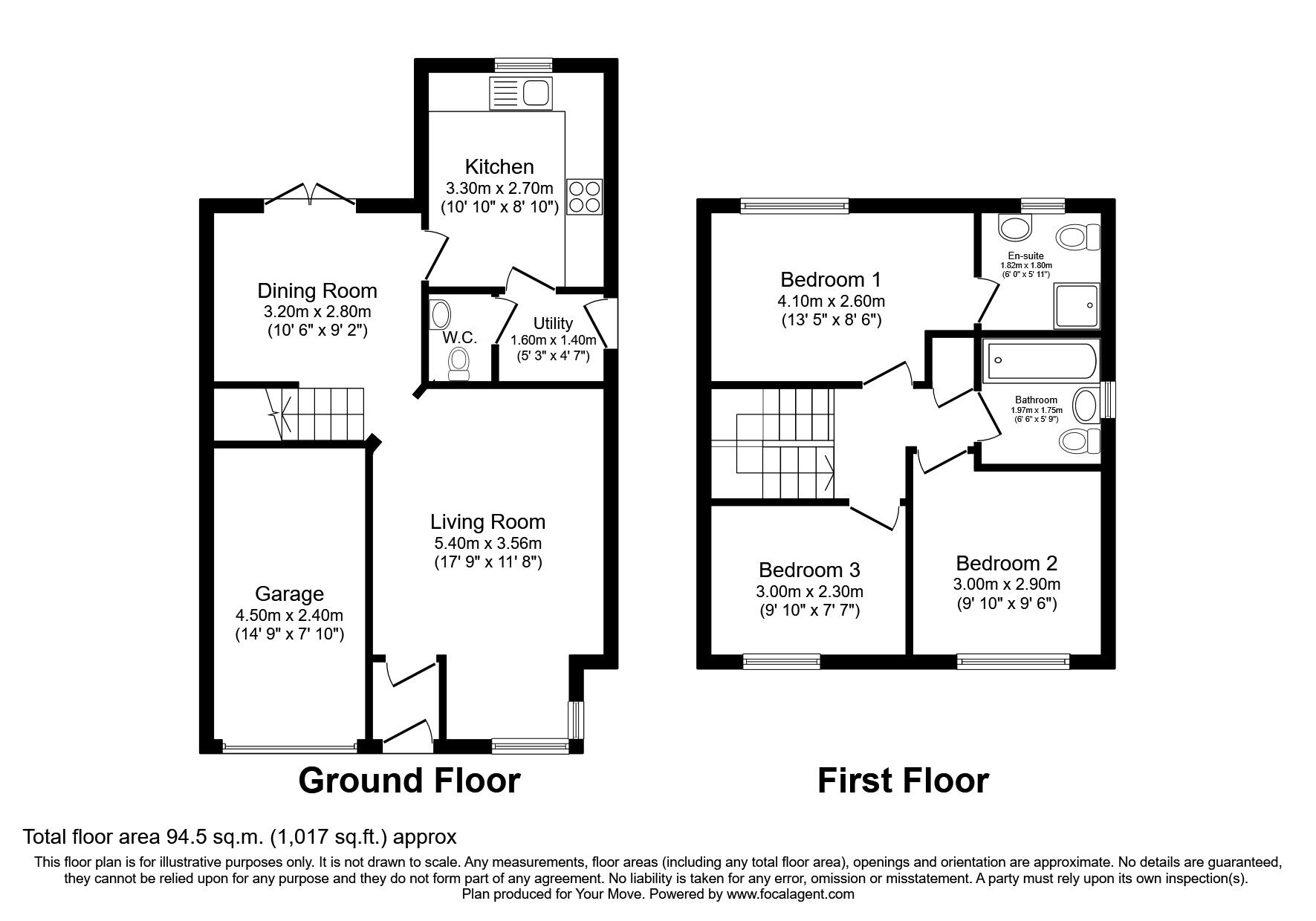 Floorplan of 3 bedroom Detached House for sale, Dumbarton Close, Sunderland, Tyne and Wear, SR4