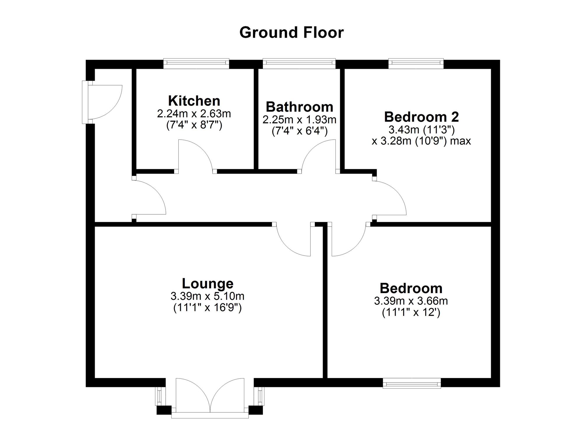 Floorplan of 2 bedroom  Flat for sale, Aydon House, Farringdon, Tyne and Wear, SR3