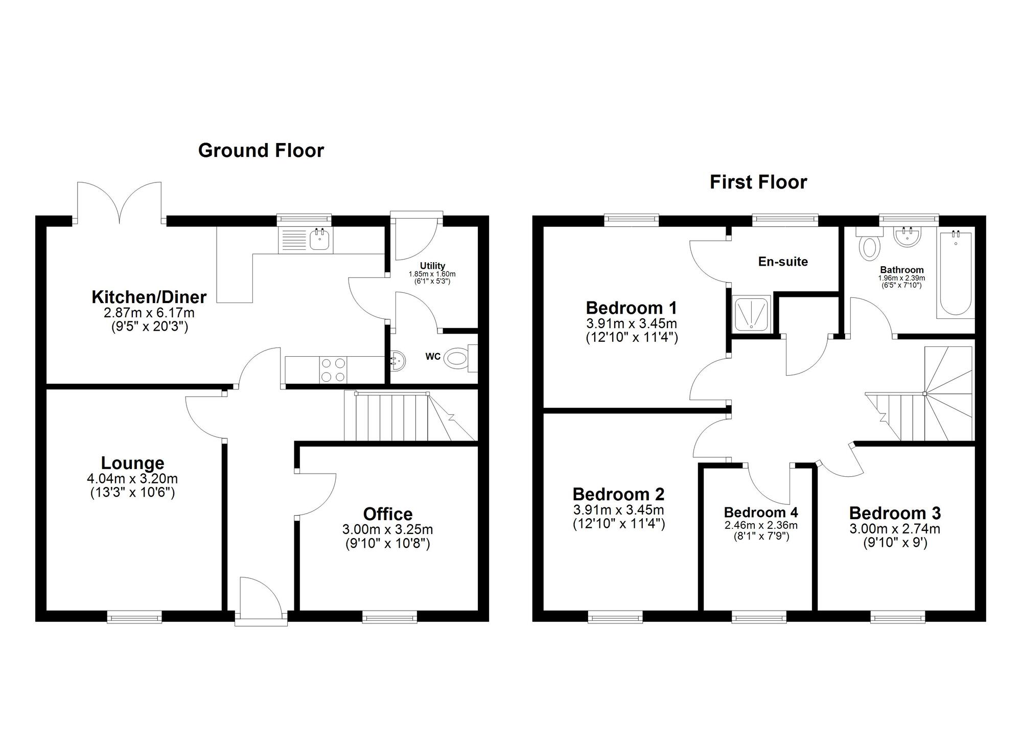 Floorplan of 4 bedroom Detached House for sale, Flint Road, Sunderland, Tyne and Wear, SR4