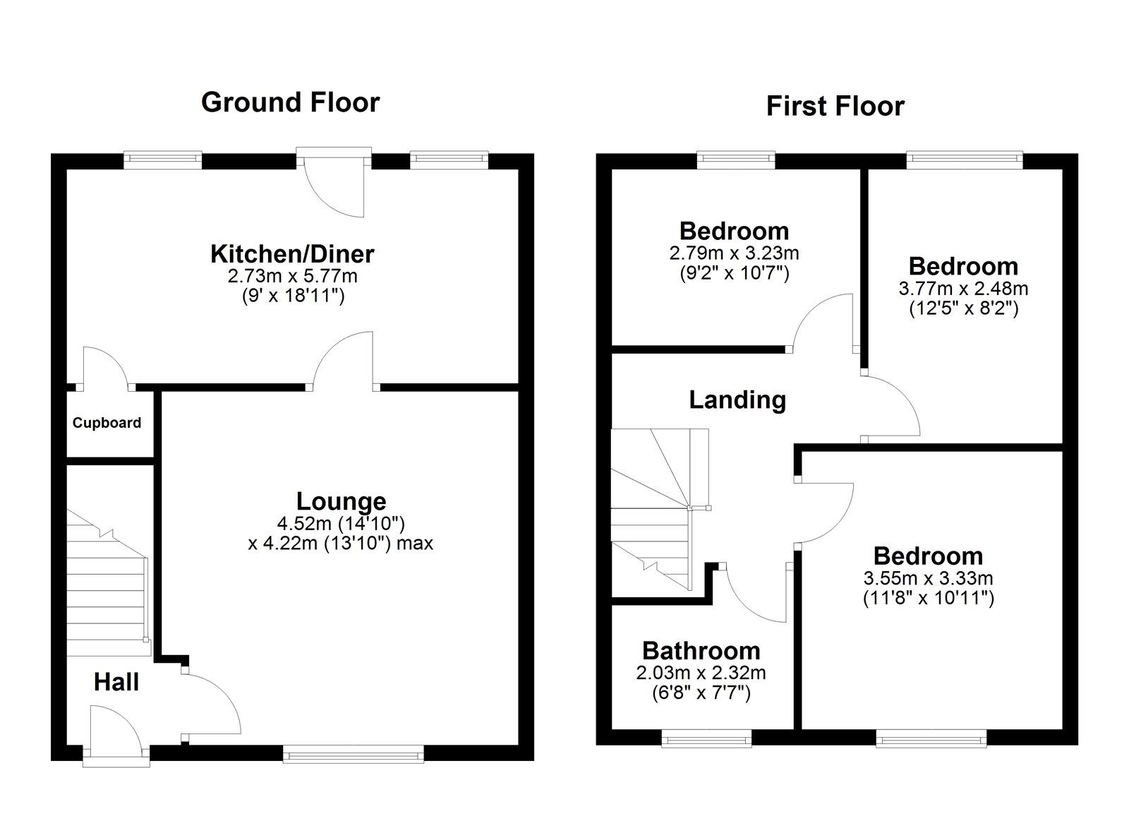 Floorplan of 3 bedroom Semi Detached House for sale, Felstead Crescent, Sunderland, Tyne and Wear, SR4