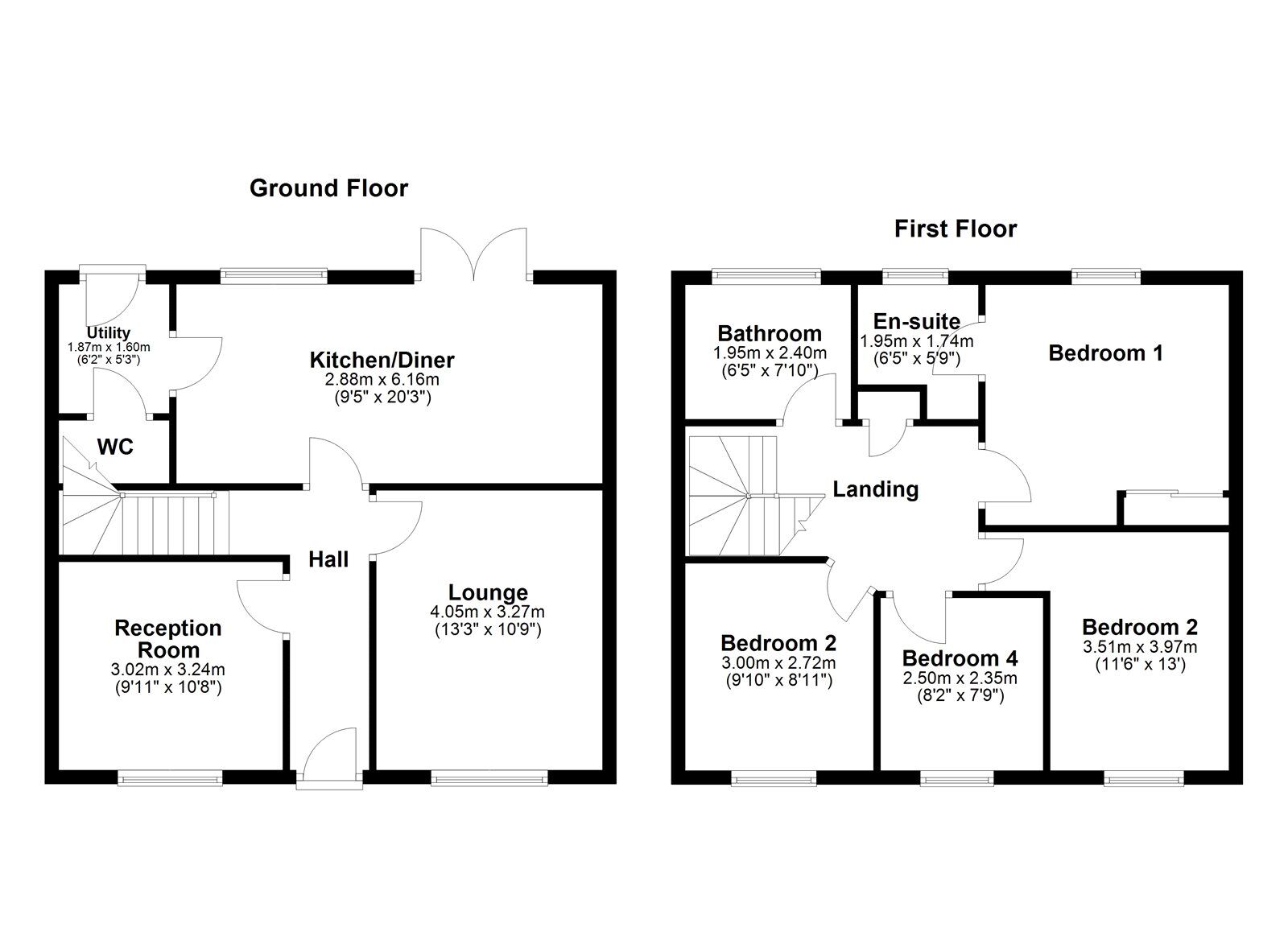 Floorplan of 4 bedroom Detached House for sale, Flint Road, Sunderland, SR4