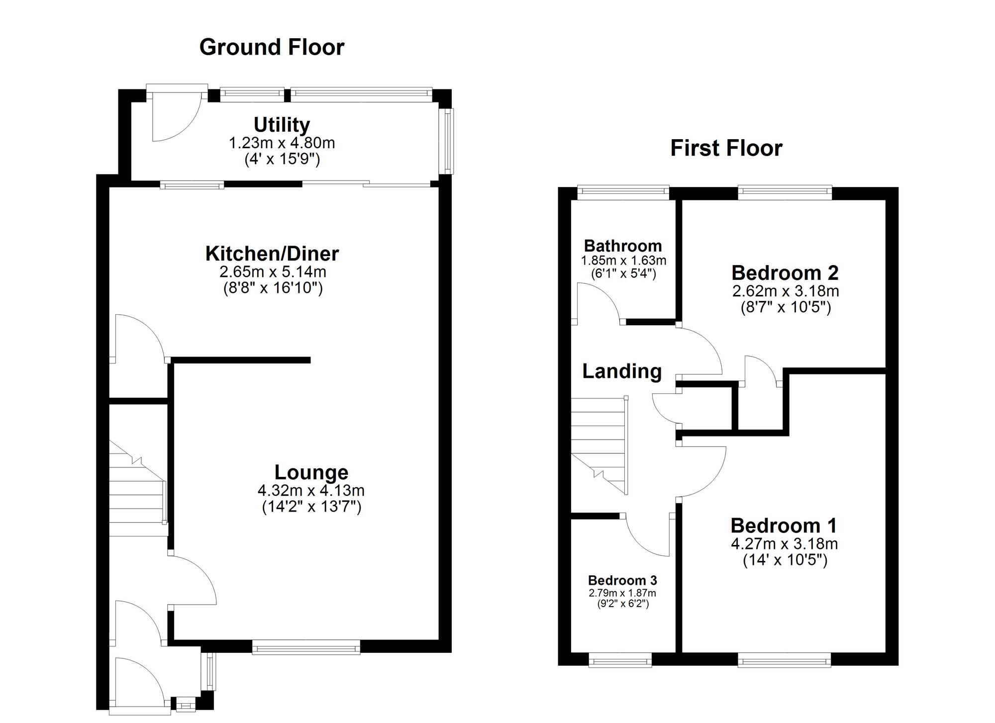 Floorplan of 3 bedroom End Terrace House for sale, Vicarage Close, Sunderland, Tyne and Wear, SR3