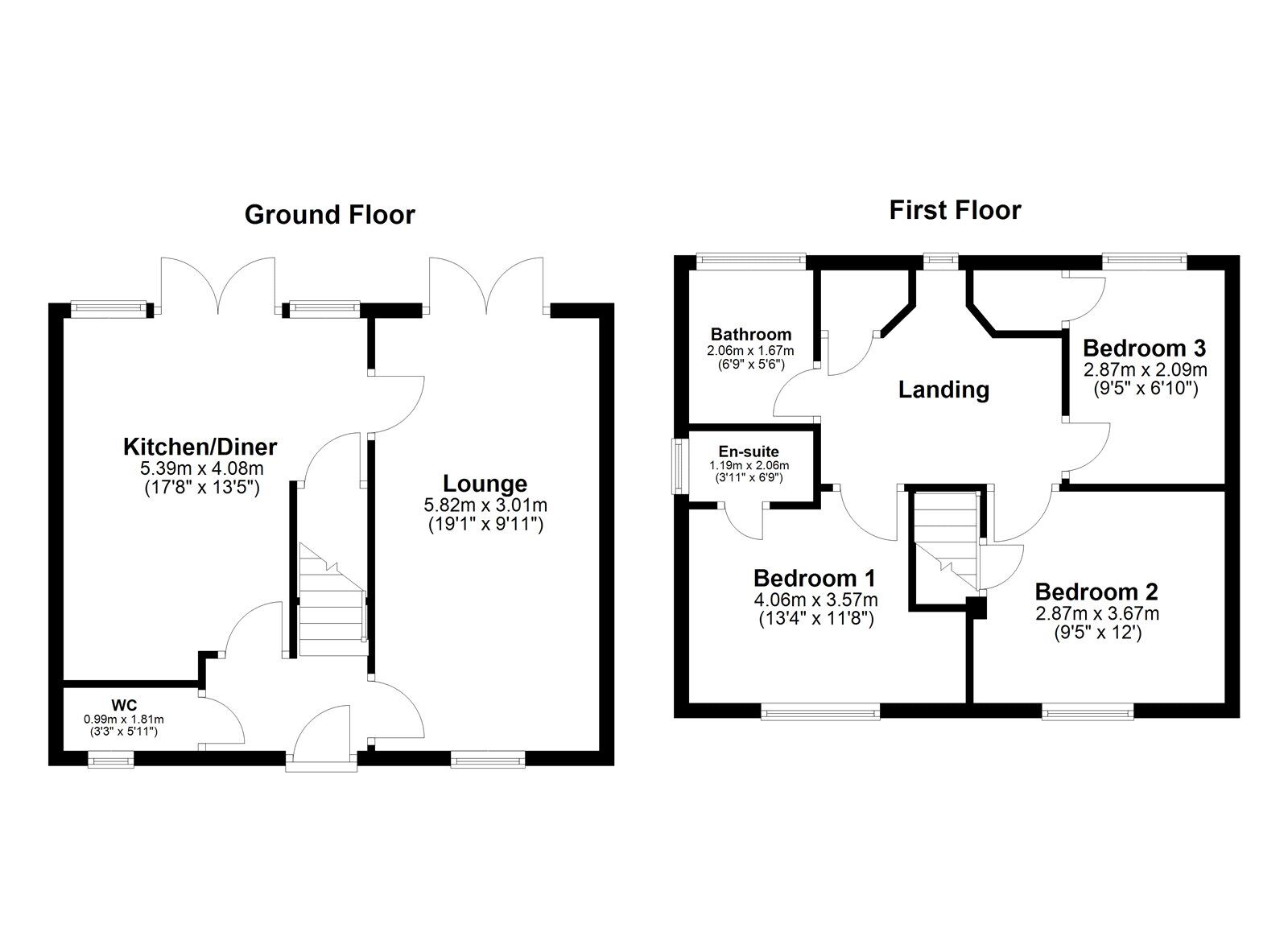 Floorplan of 3 bedroom Detached House for sale, Oakdale, Sunderland, Tyne and Wear, SR3