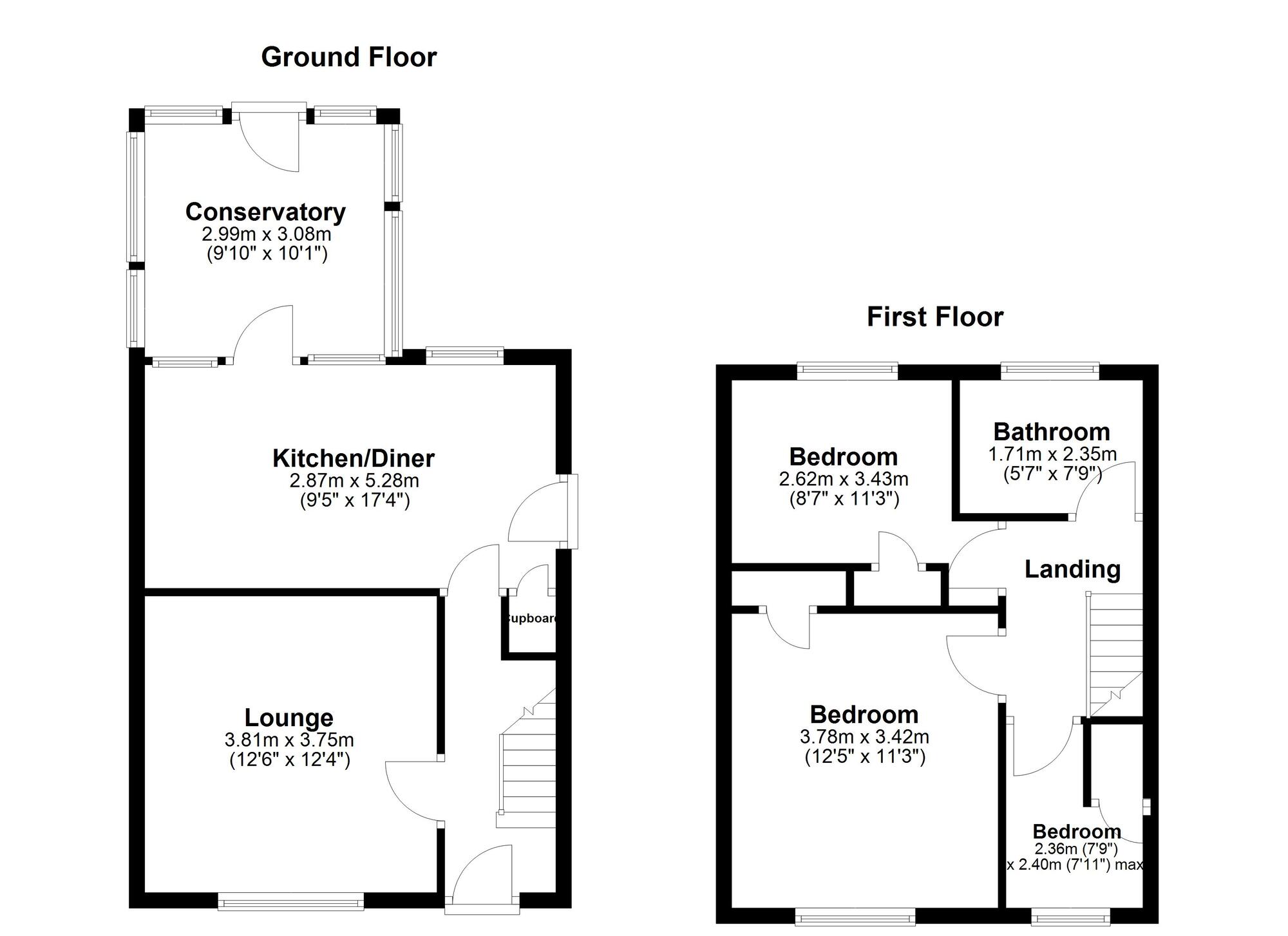 Floorplan of 3 bedroom Semi Detached House for sale, Avondale, Sunderland, Tyne and Wear, SR4