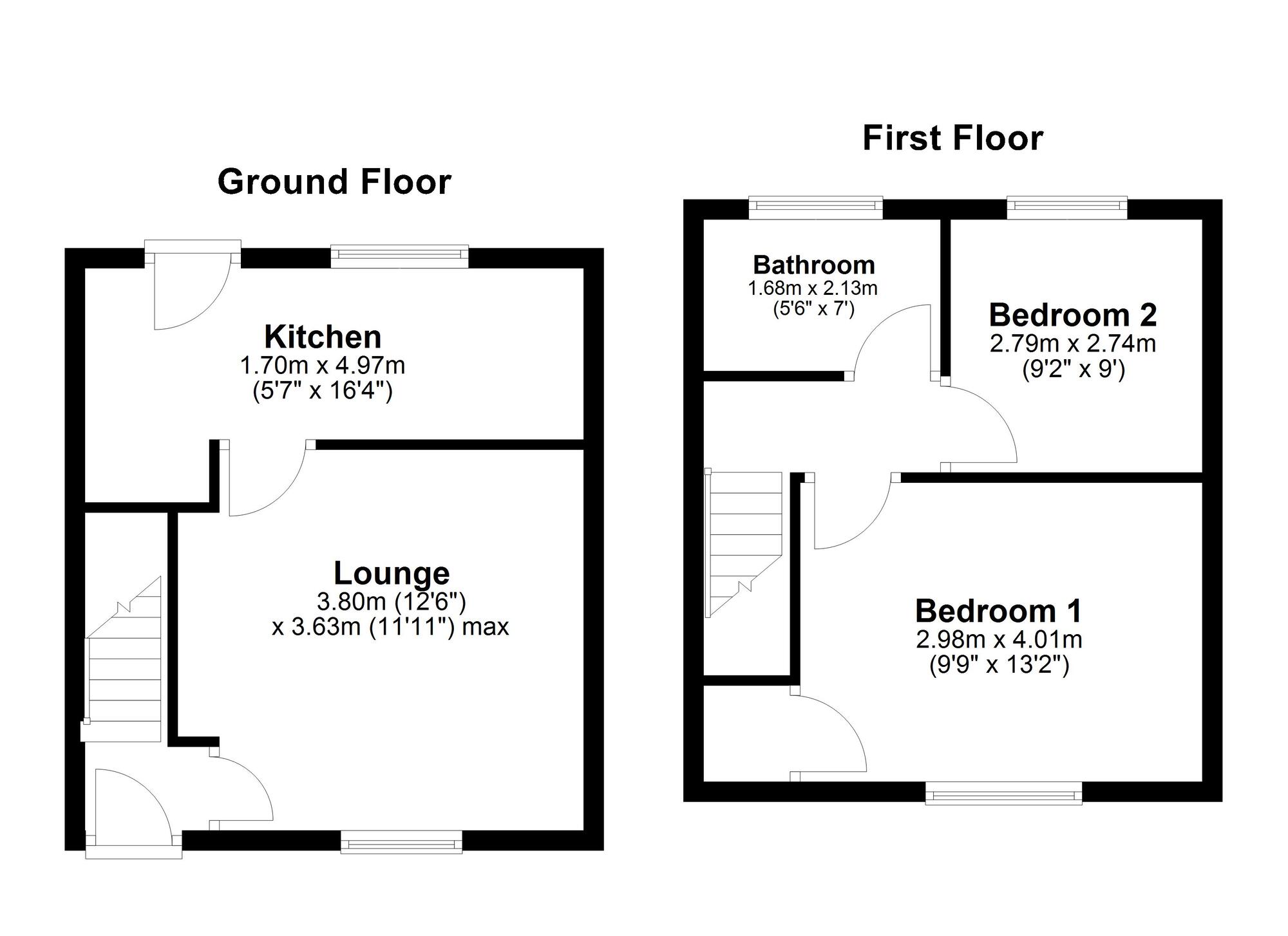 Floorplan of 2 bedroom End Terrace House for sale, Runnymede Road, Sunderland, Tyne and Wear, SR5