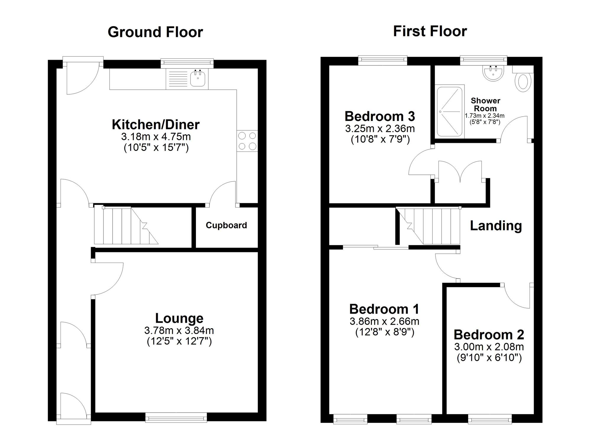 Floorplan of 3 bedroom Semi Detached House for sale, Gray Road, Sunderland, Tyne and Wear, SR2