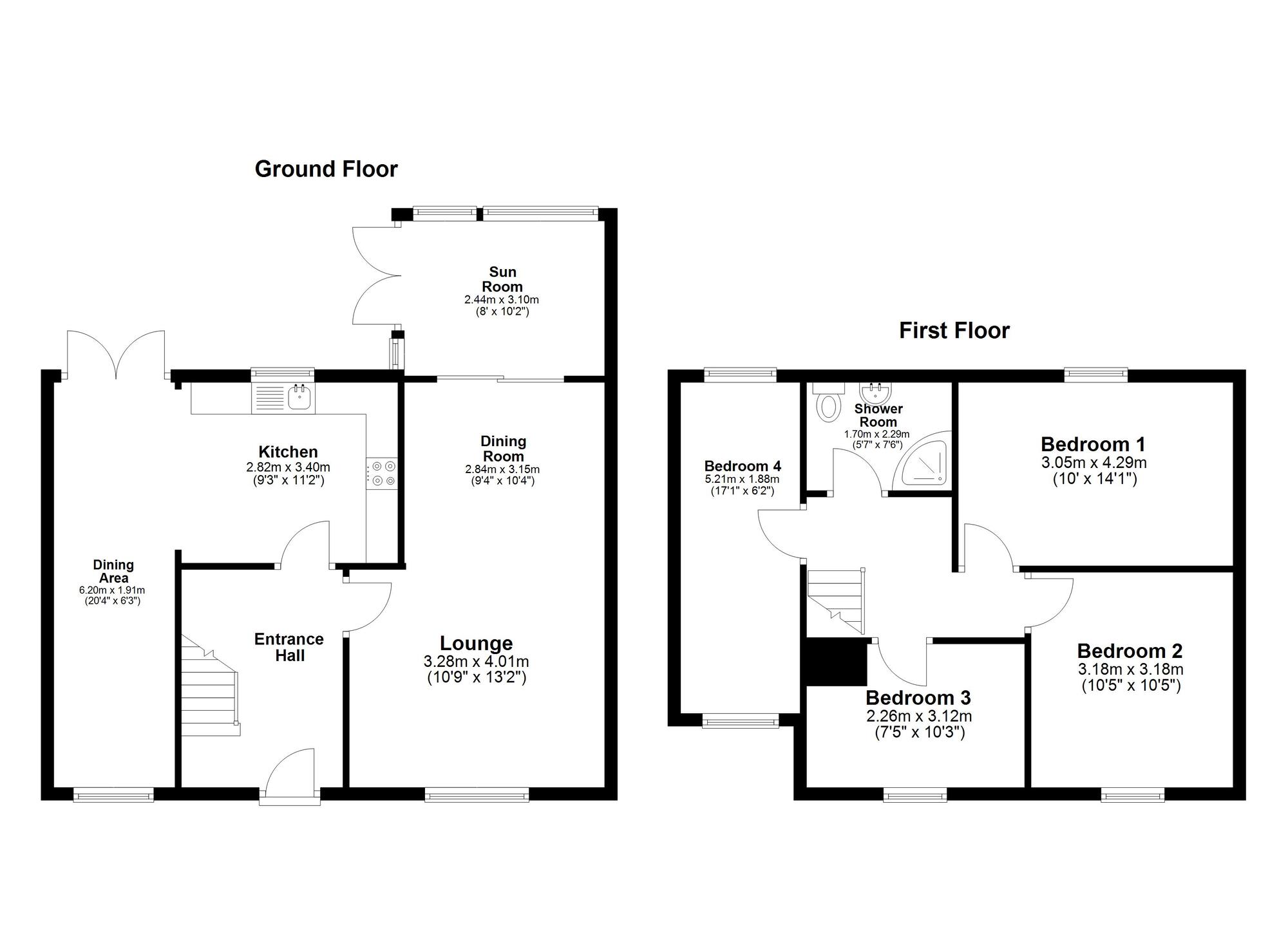 Floorplan of 4 bedroom Semi Detached House for sale, Redruth Square, Sunderland, SR5