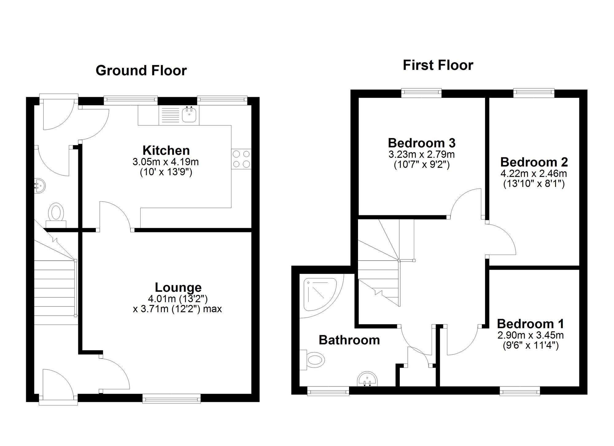 Floorplan of 3 bedroom Mid Terrace House for sale, Premier Road, Sunderland, Tyne and Wear, SR3