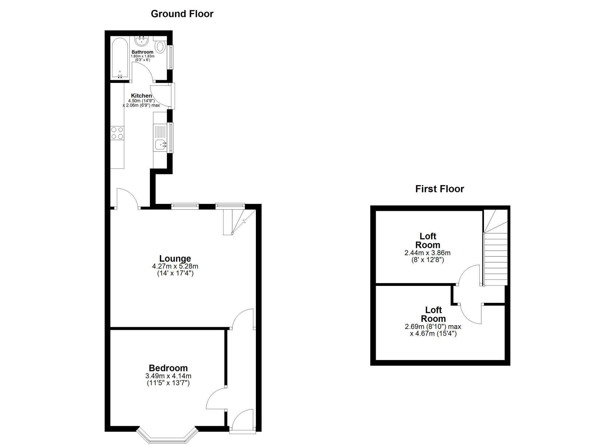 Floorplan of 1 bedroom Mid Terrace House for sale, Harlow Street, Sunderland, SR4