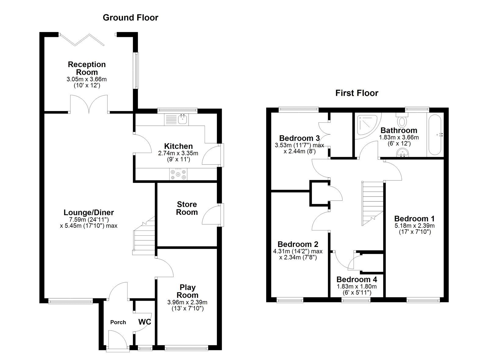 Floorplan of 4 bedroom Semi Detached House for sale, Dunnlynn Close, Sunderland, SR3