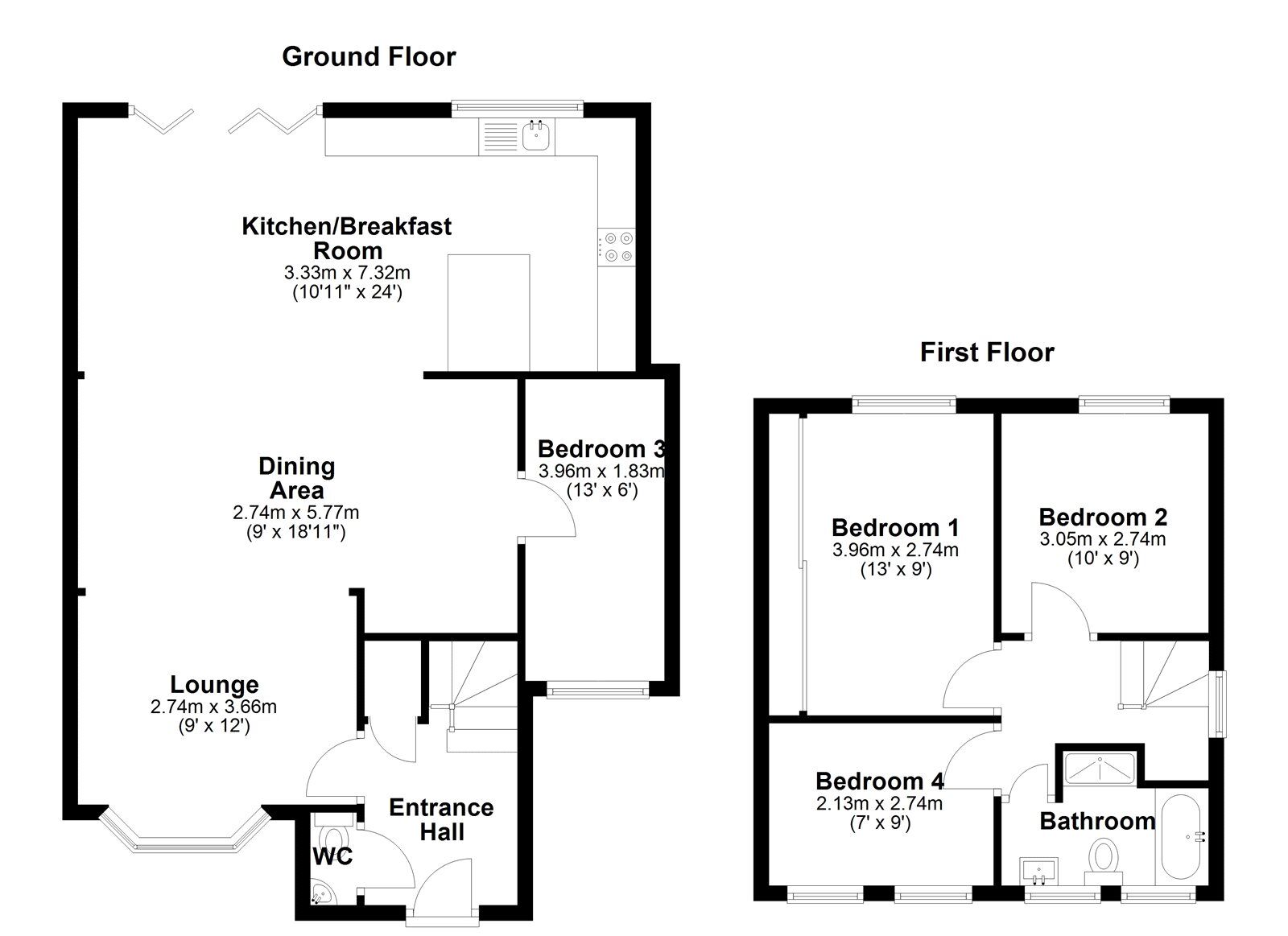 Floorplan of 4 bedroom Detached House for sale, Ainthorpe Close, Sunderland, Tyne and Wear, SR3