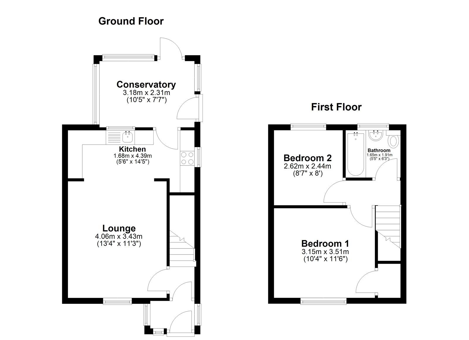 Floorplan of 2 bedroom Semi Detached House for sale, Avonmouth Road, Sunderland, Tyne and Wear, SR3