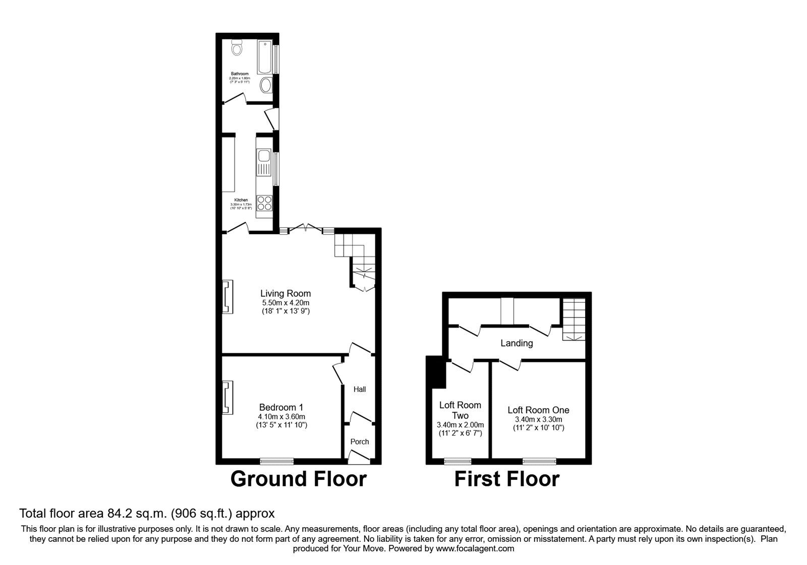 Floorplan of 1 bedroom Mid Terrace House for sale, Mafeking Street, Sunderland, Tyne and Wear, SR4