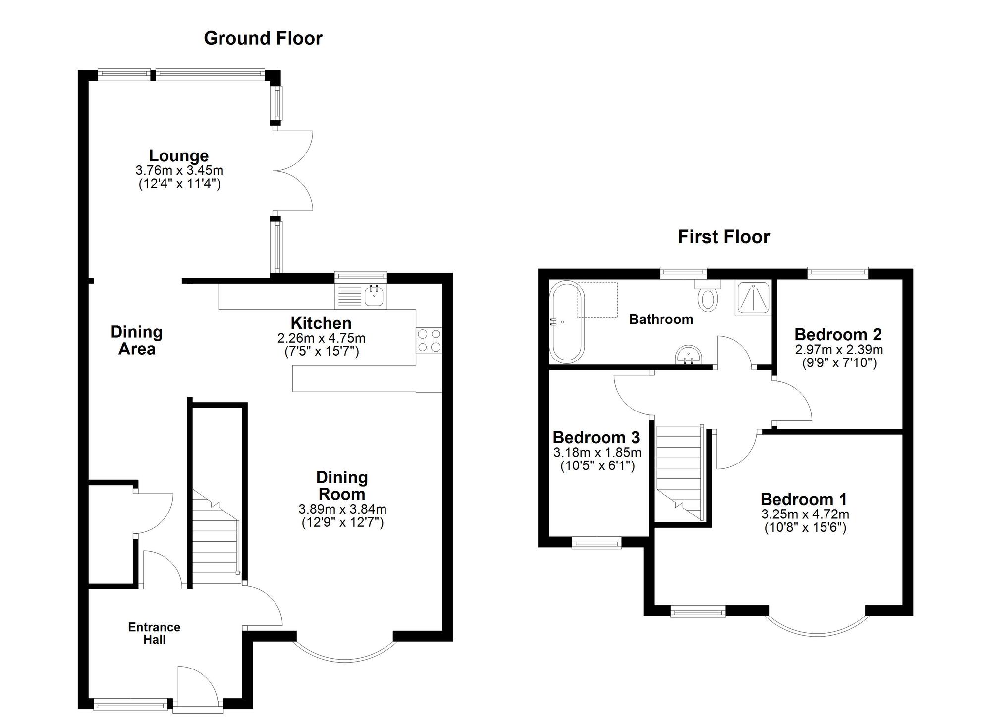 Floorplan of 3 bedroom Semi Detached House for sale, Ambleside Terrace, Sunderland, Tyne and Wear, SR6