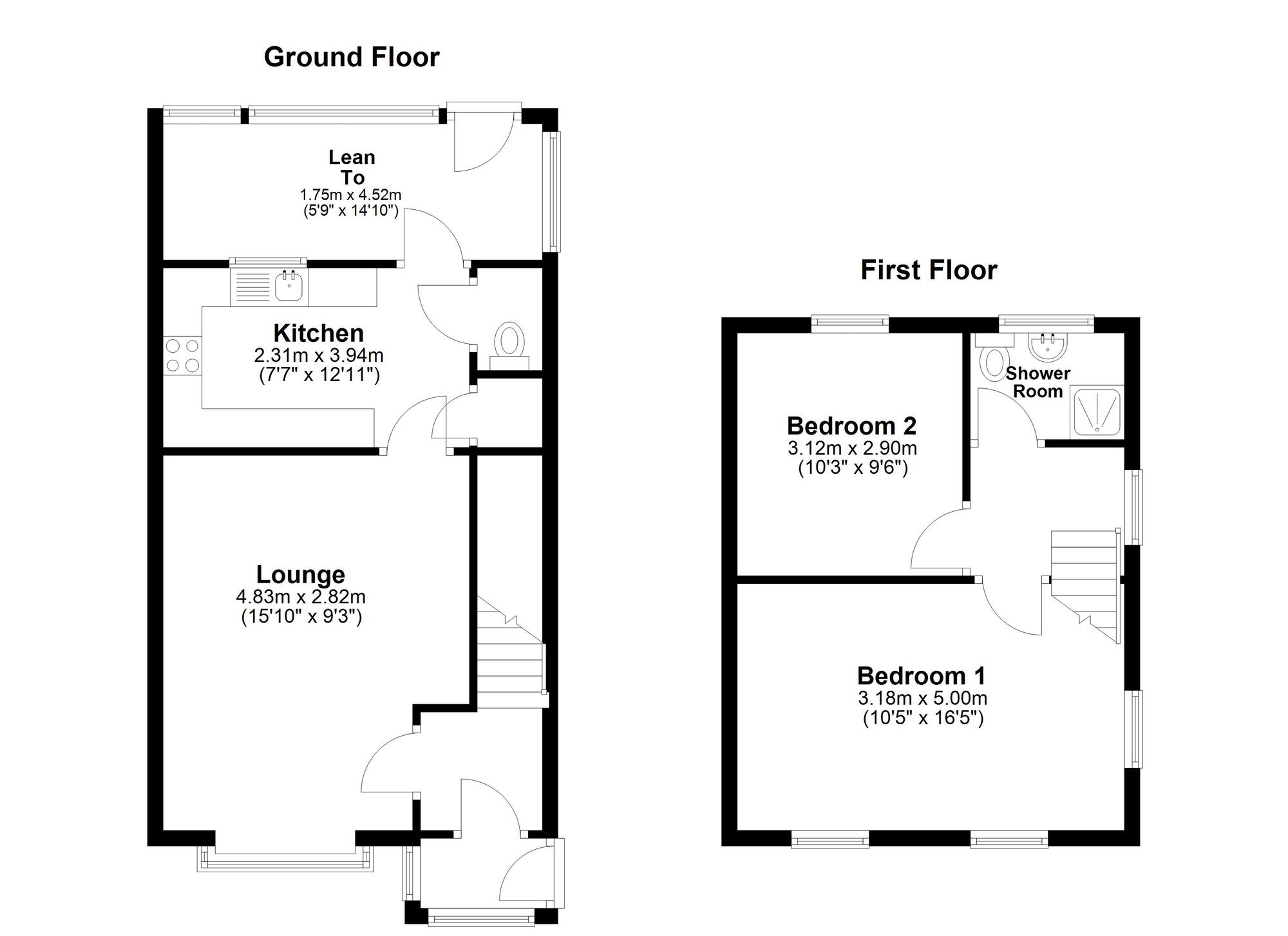 Floorplan of 2 bedroom Semi Detached House for sale, Beechwood Crescent, Sunderland, Tyne and Wear, SR5