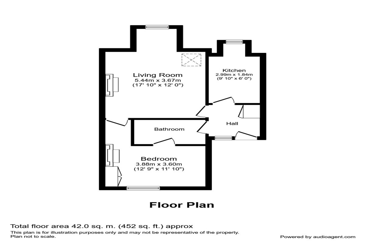 Floorplan of 1 bedroom  Flat to rent, Guilford Avenue, Surbiton, KT5