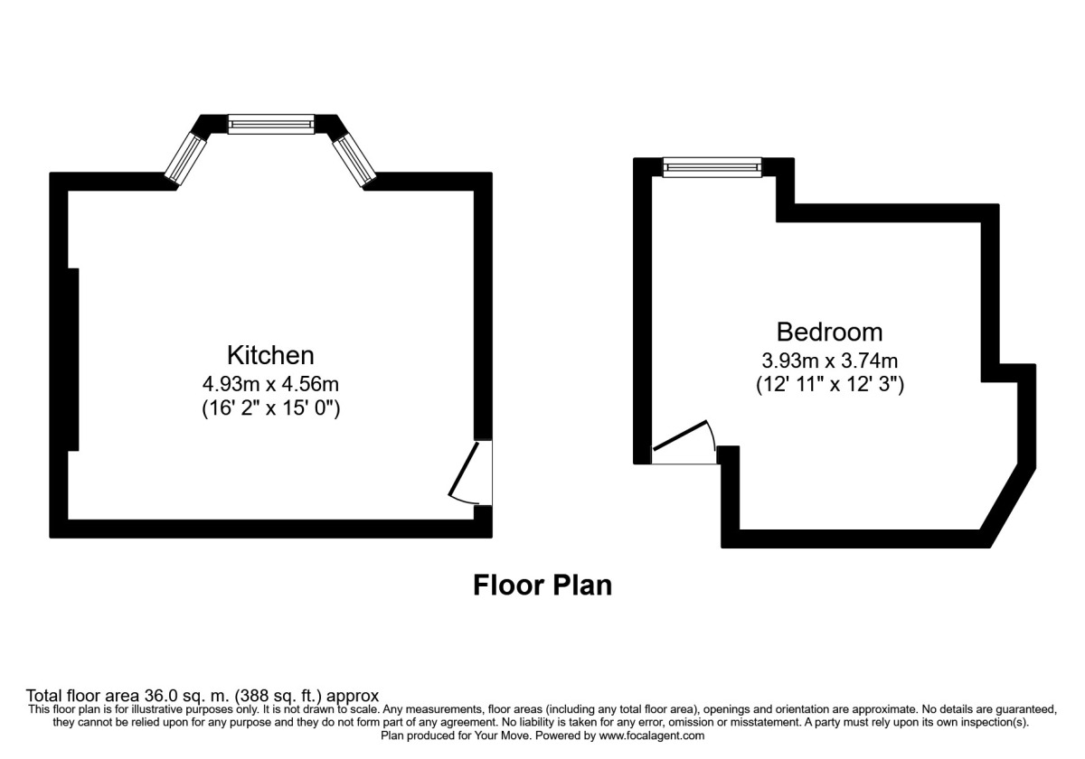 Floorplan of  Room to rent, Grove Crescent, Kingston Upon Thames, Surrey, KT1