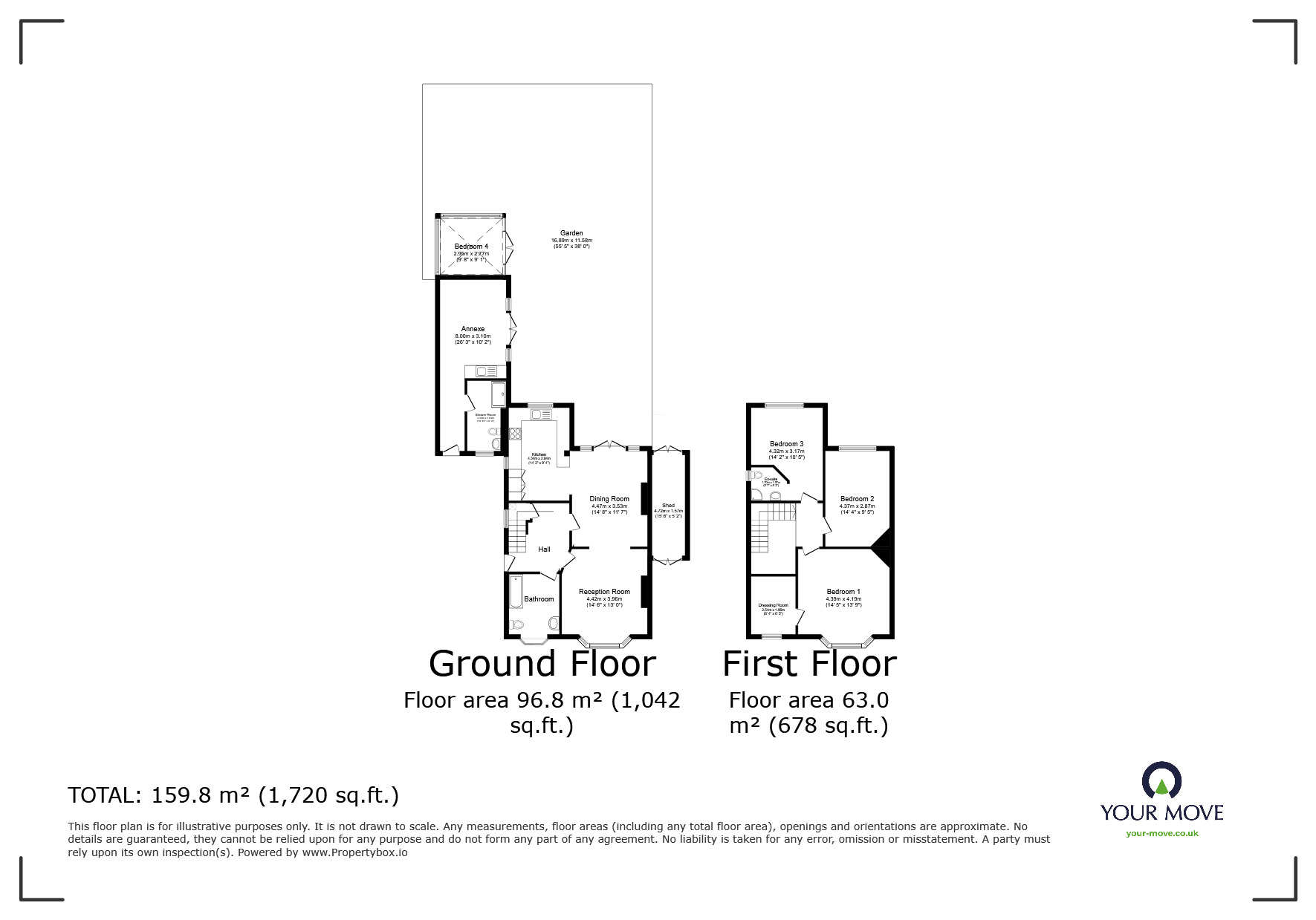 Floorplan of 3 bedroom Detached House for sale, Malden Way, New Malden, KT3