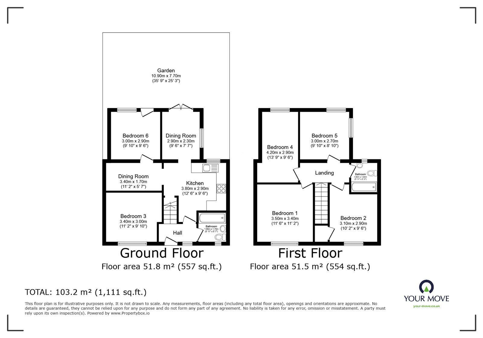 Floorplan of 6 bedroom Mid Terrace House to rent, Addison Gardens, Surbiton, KT5