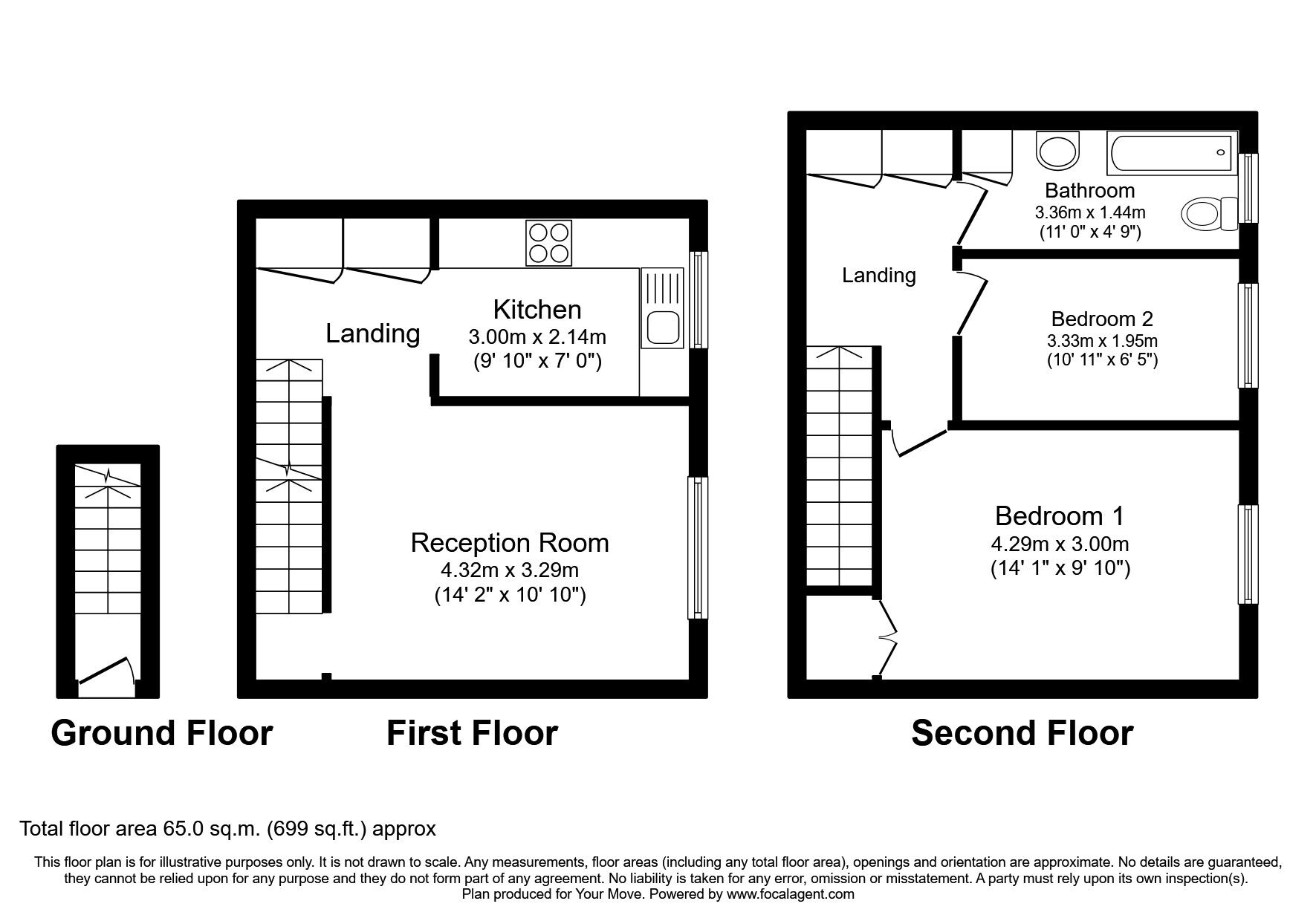 Floorplan of 2 bedroom  Flat to rent, Langley Lawnes, 79 Langley Park Road, Sutton, SM2